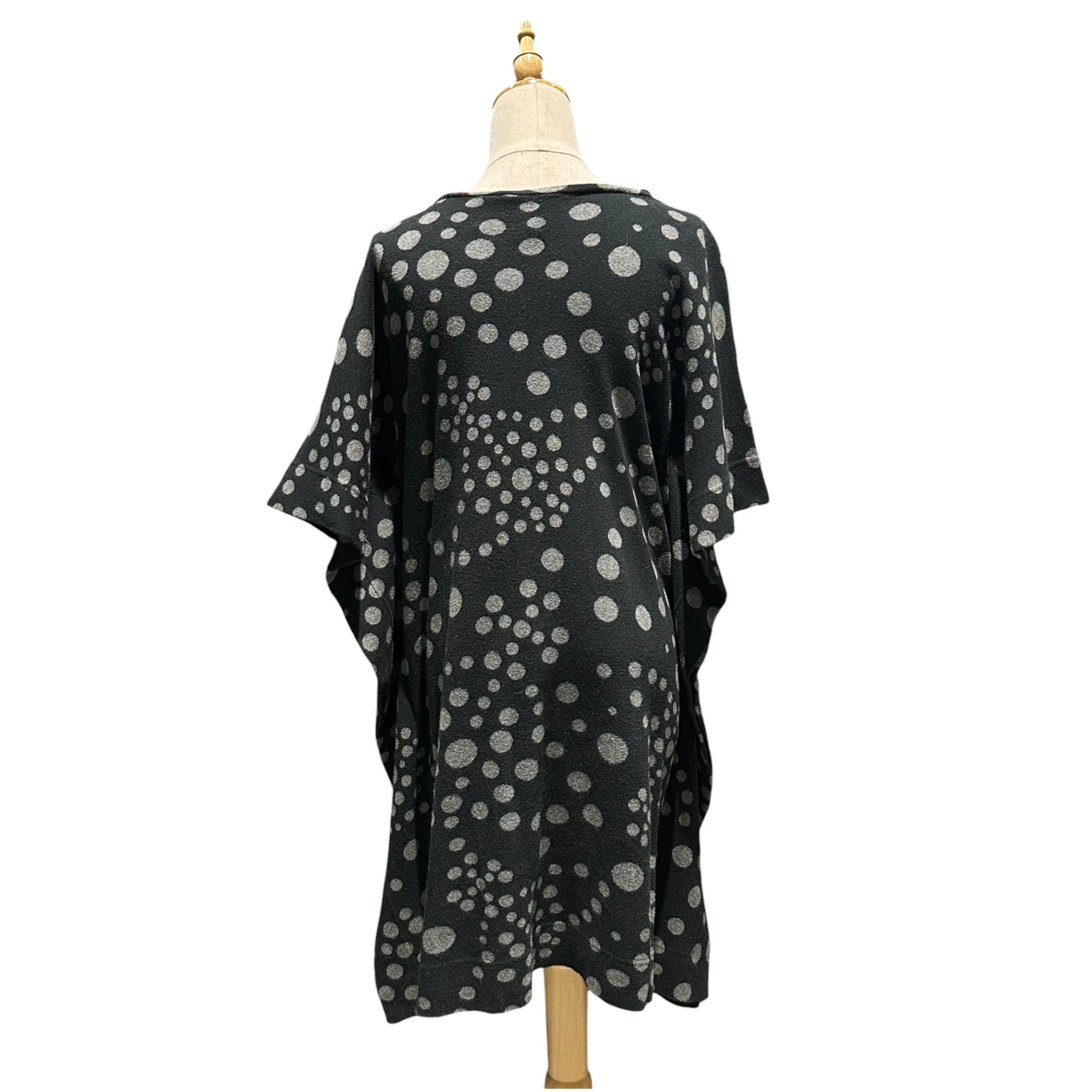 Vivienne Westwood RED LABEL CHOICE(ヴィヴィアンウエストウッドレッドレーベルチョイス) Random dot pattern sweatshirt dress ランダム ドット柄 スウェット ワンピース 16-55-571002 2(M程度) ブラック×グレー