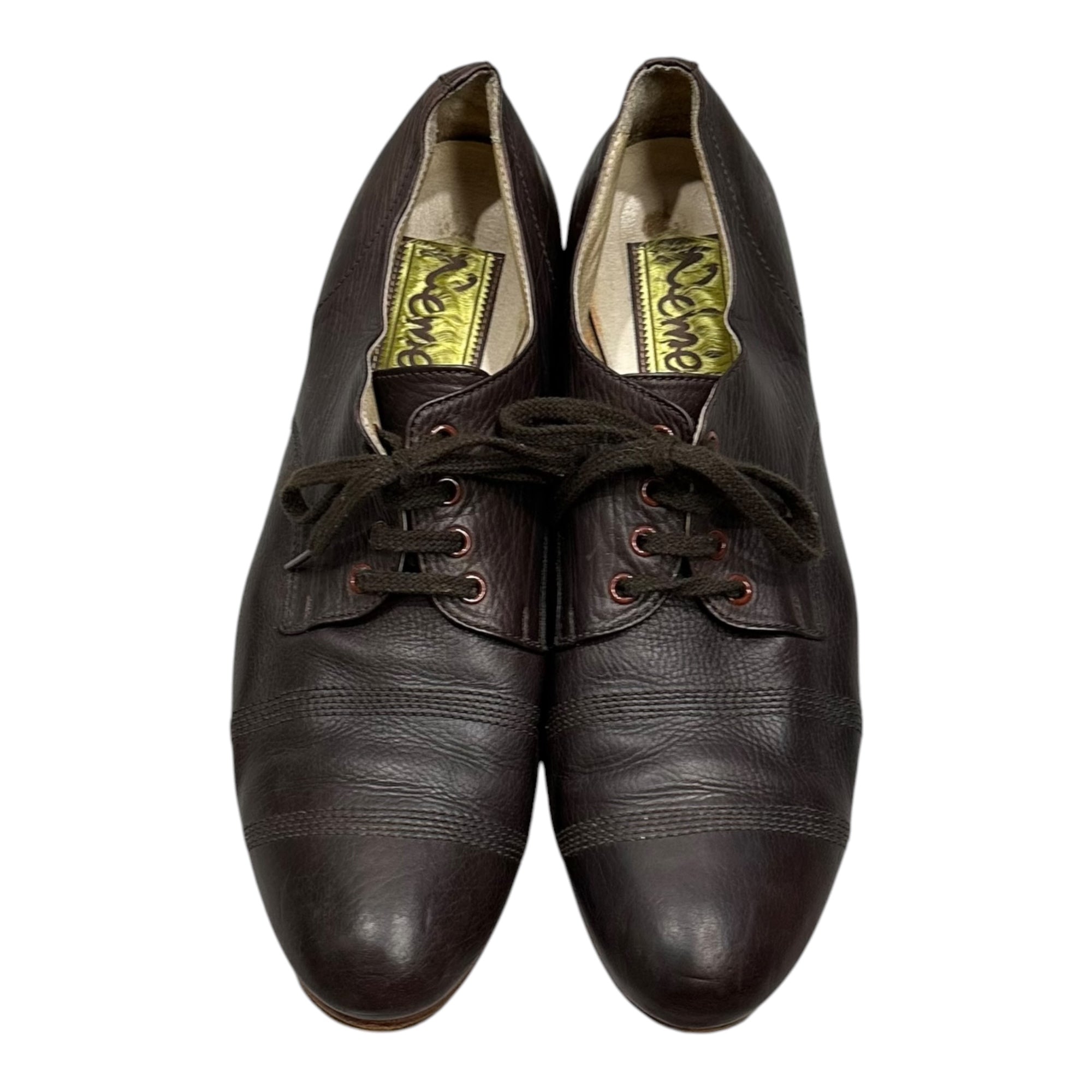Christopher Nemeth(クリストファーネメス) 00's Toe-stitched 4-eyelet leather shoes トゥ ステッチ 4ホール レザー シューズ 27.0cm ダークブラウン