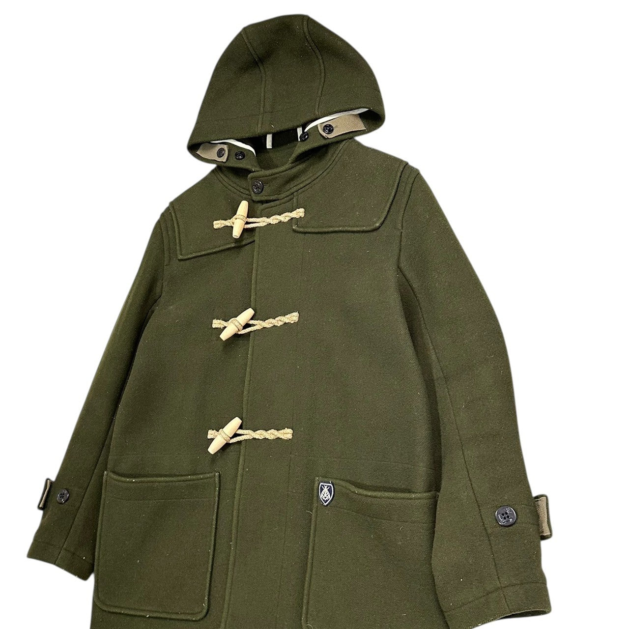 ORCIVAL(オーシバル) Melton Hooded Duffle Coat メルトン フーデッド ダッフル コート 16A-KWK-001 1(S程度) カーキ