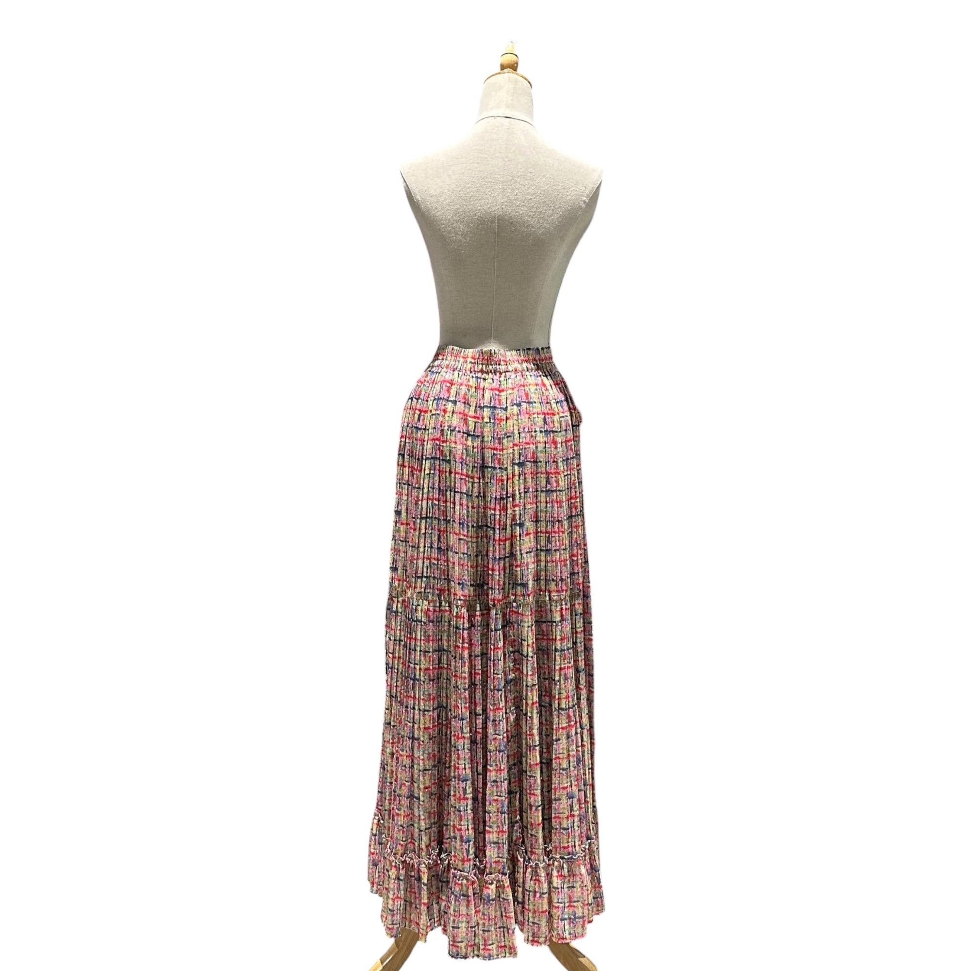 sov.(ソブダブルスタンダードクロージング) All-Over Print Pleated Long Maxi Skirt 総柄 プリーツ ロング マキシ スカート 0502-021-251A 38 マルチカラー