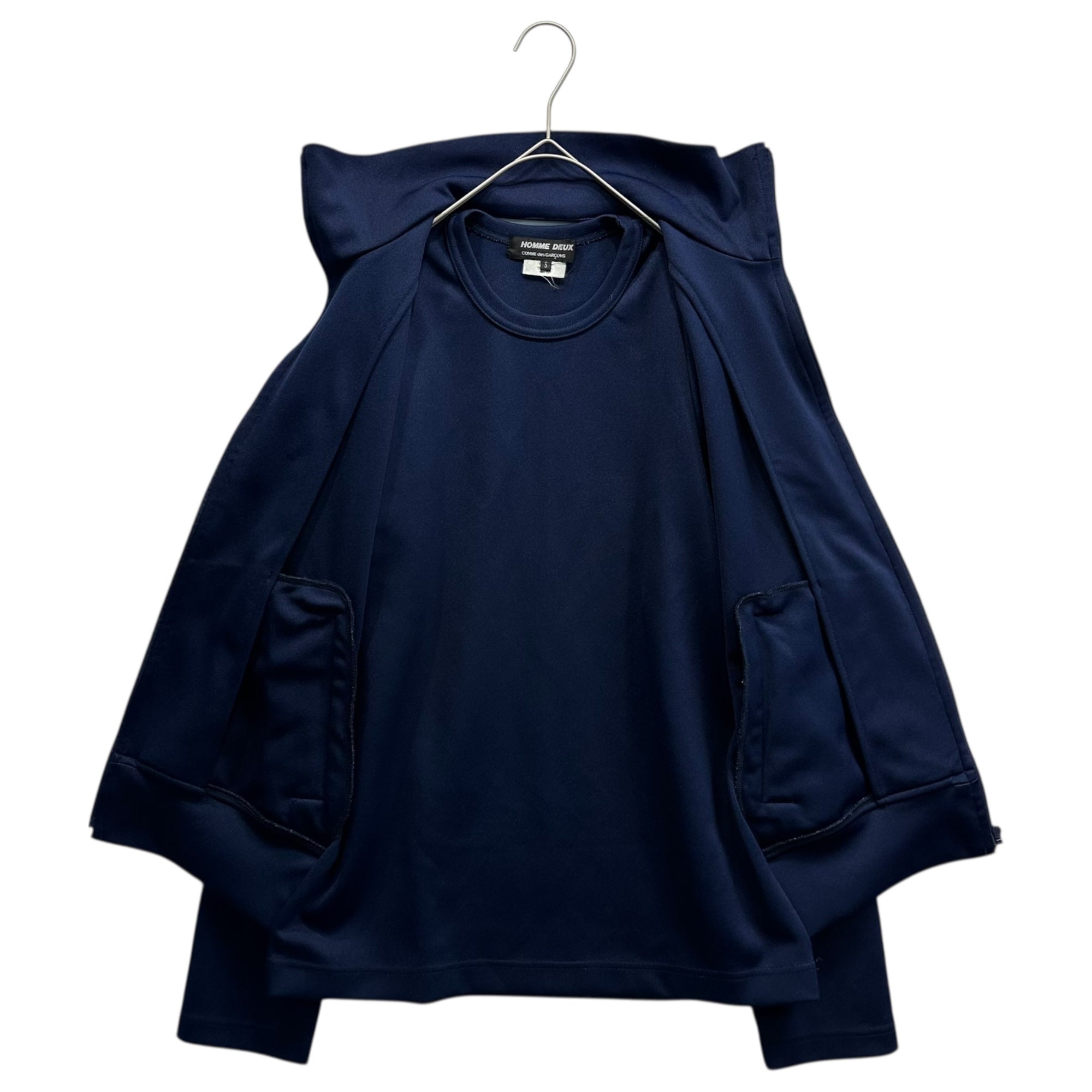 COMME des GARCONS HOMME DEUX(コムデギャルソンオムドゥ) 19AW T-Shirt Docking Truck Jacket T-シャツ ドッキング トラック ジャケット DD-T007 S ネイビー AD2019