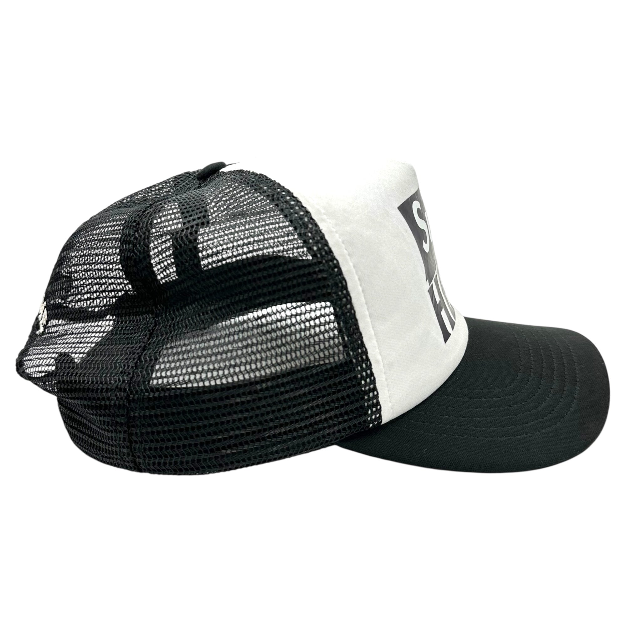 SUPREME×ANTIHERO(シュプリーム×アンタイヒーロー) 22SS Mesh Back 5-Panel メッシュ 5パネル キャップ ブラック×ホワイト コラボ 帽子
