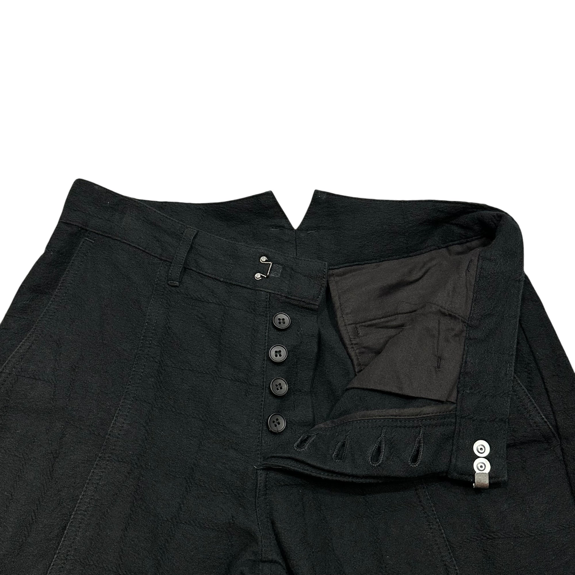 SADDAM TEISSY(サダムテイシー) Jacquard Tapered Cropped Pants ジャガード テーパード クロップド パンツ ST107-0058S 1(S程度) ブラック