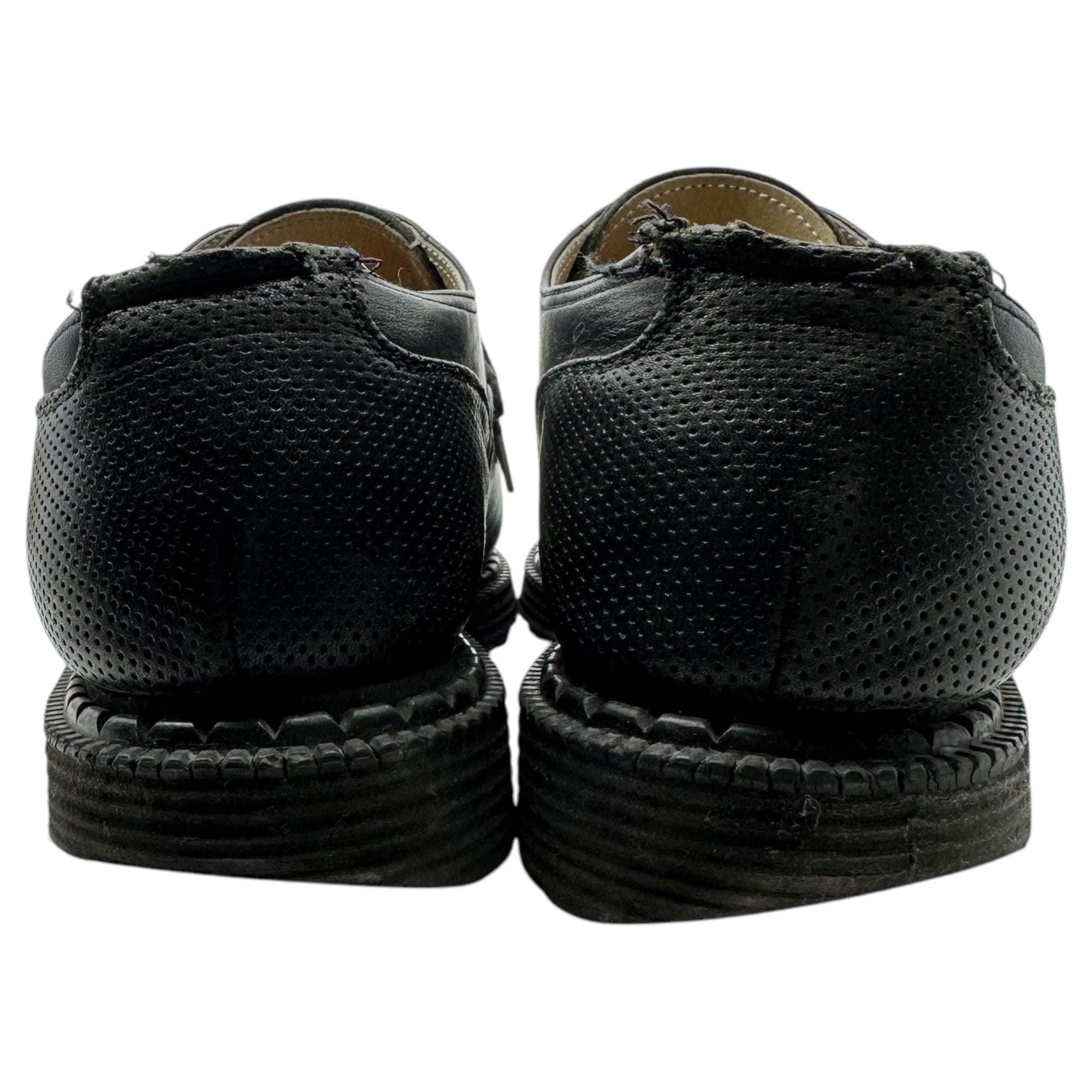 JOLI(ジョリ) Toe plaid craft leather shoes チェックトゥ クラフトレザーシューズ 4(27～28.0cm程度) ブラック ソール減り、使用感有