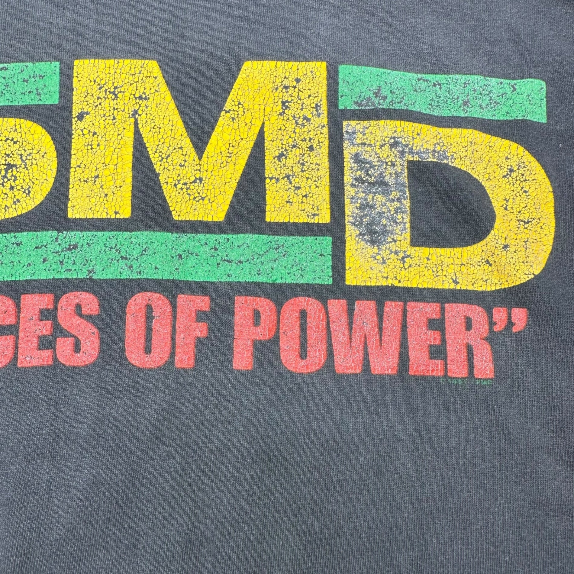 VINTAGE(ヴィンテージ) 1991 ”EPMD” 40 Ounces of Power Business As Usual T-shirt ヴィンテージ ヒップホップ Tシャツ L ブラック 90's 90年代 ヴィンテージ ツアー ラップ Hanesボディ ラスタ