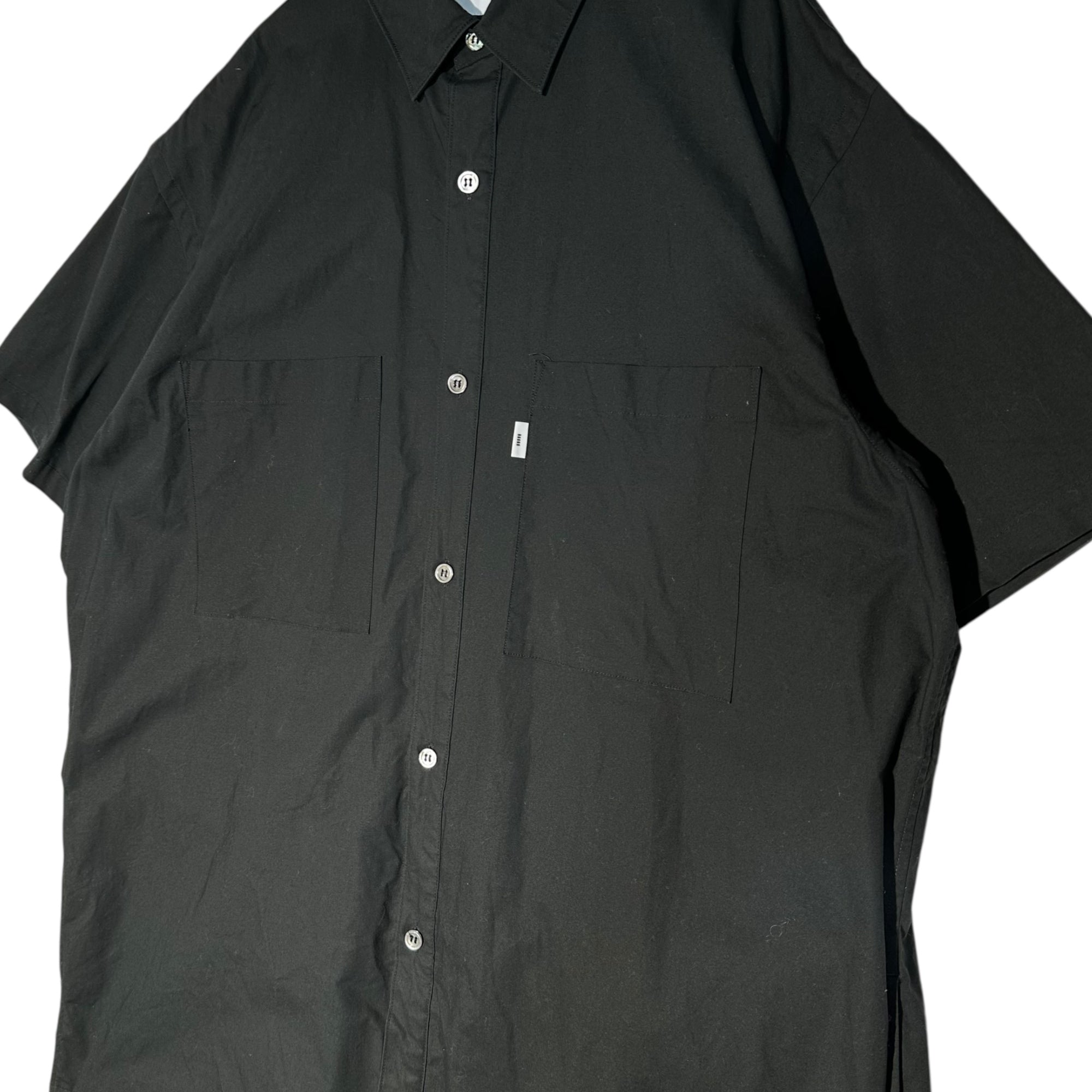 Graphpaper(グラフペーパー) STRETCH TYPEWRITER S/S BOX SHIRT ストレッチ タイプライター 半袖 ボックス シャツ GM201-50081B 1(S程度) ブラック