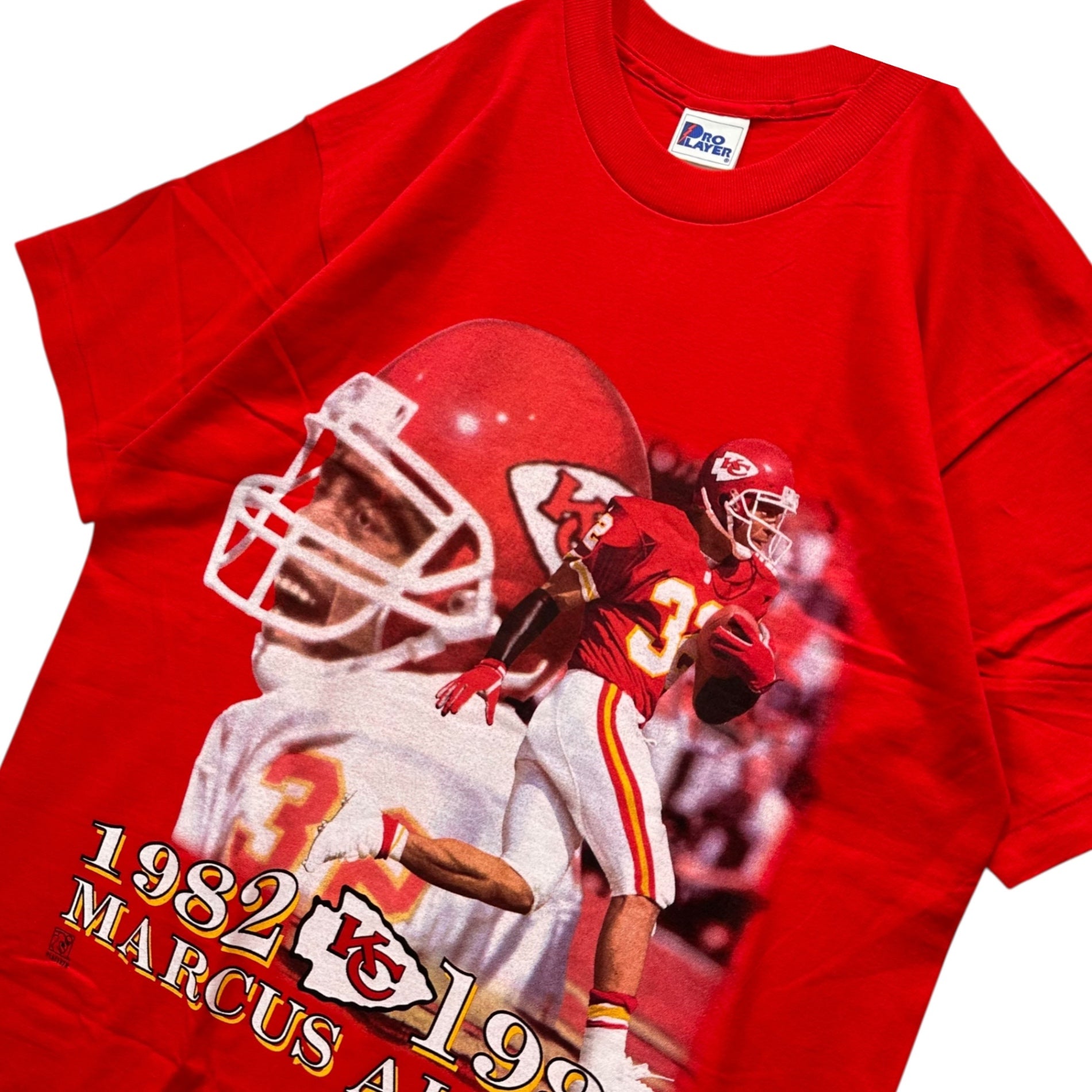 VINTAGE(ヴィンテージ) 1997 MARCUS ALLEN T-SHIRT 97年 マーカス アレン Tシャツ L レッド NFL