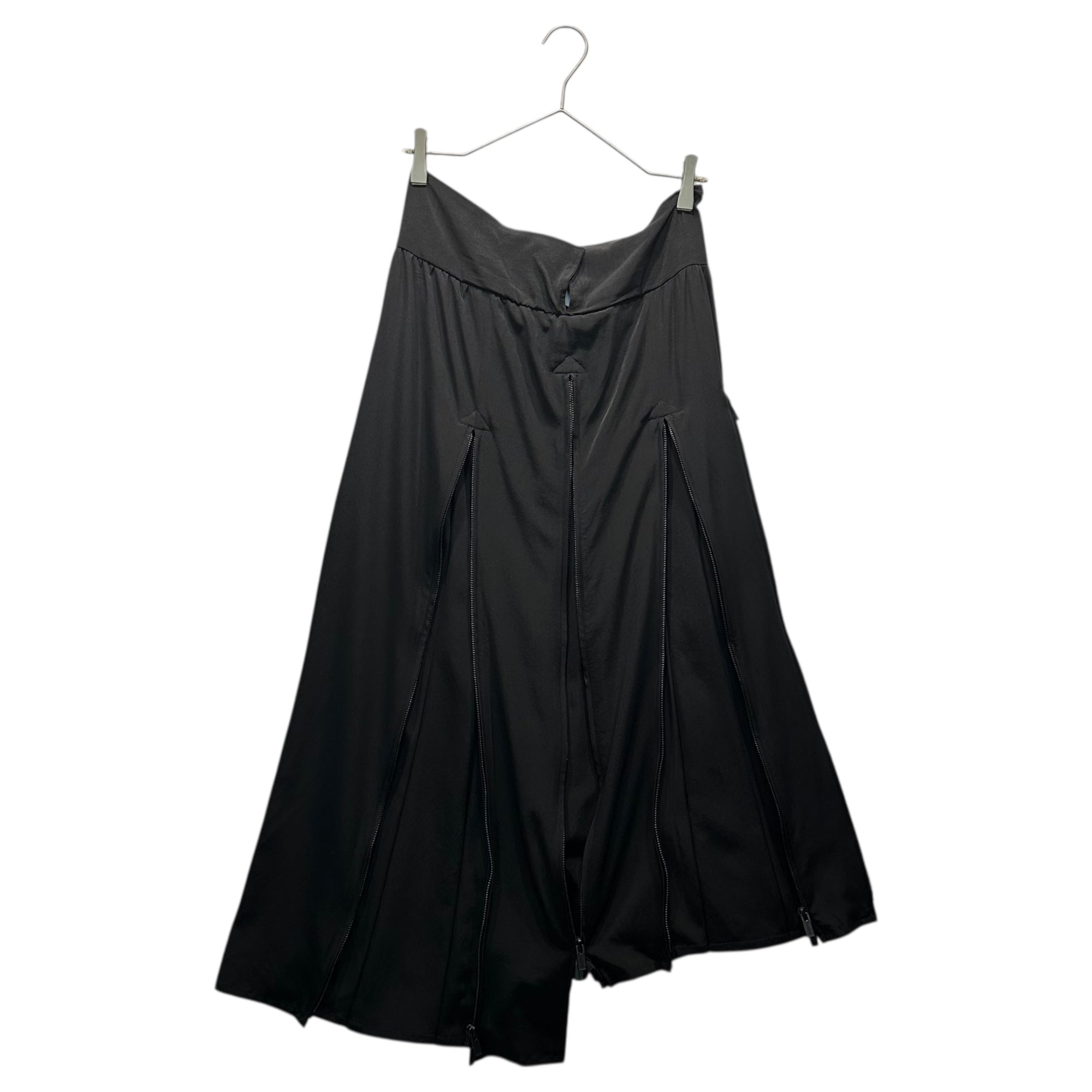 YOHJI YAMAMOTO(ヨウジヤマモト) 23AW Asymmetrical Zip Detail Skirt アシンメトリー ジップ ディテール スカート FX-S84-501 2(M程度) ブラック