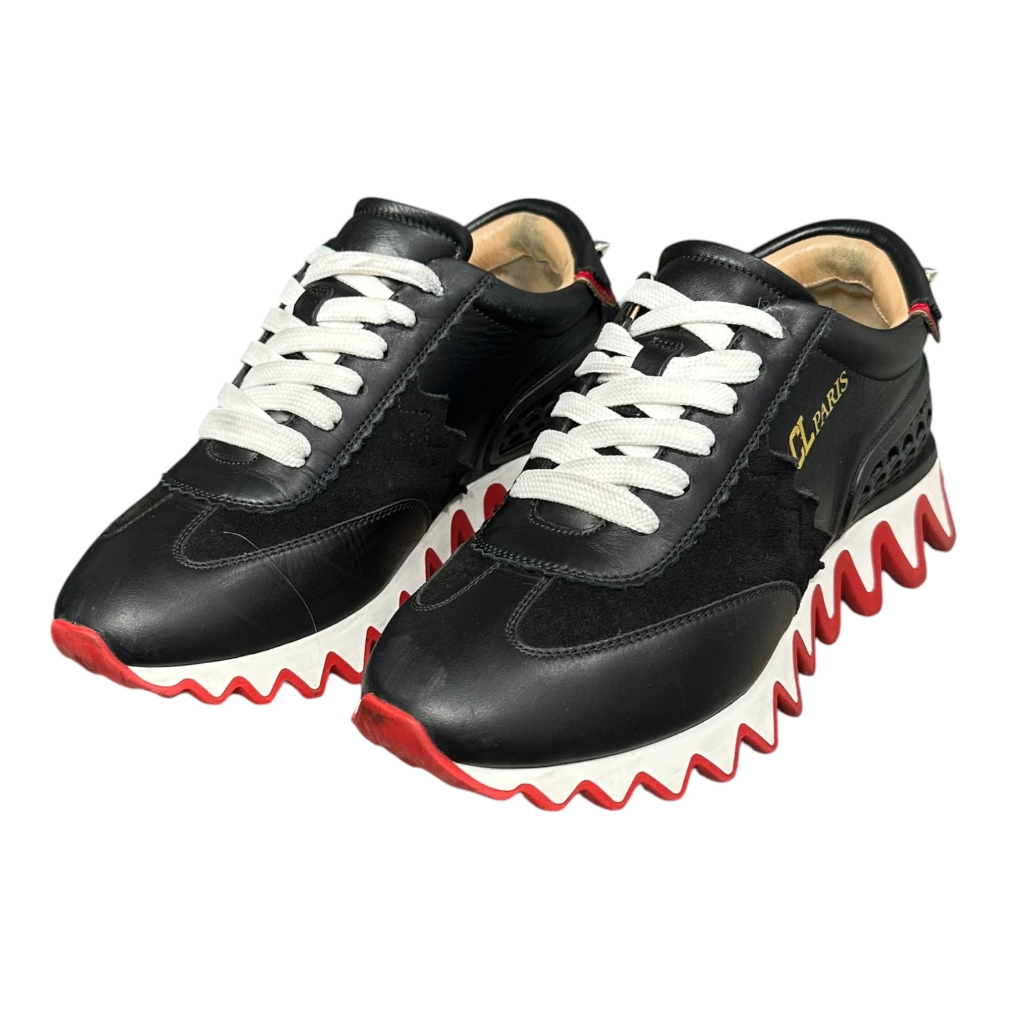 Christian Louboutin(クリスチャンルブタン) LOUBISHARK FLAT ルビシャーク 厚底 スニーカー 35 ブラック×レッド