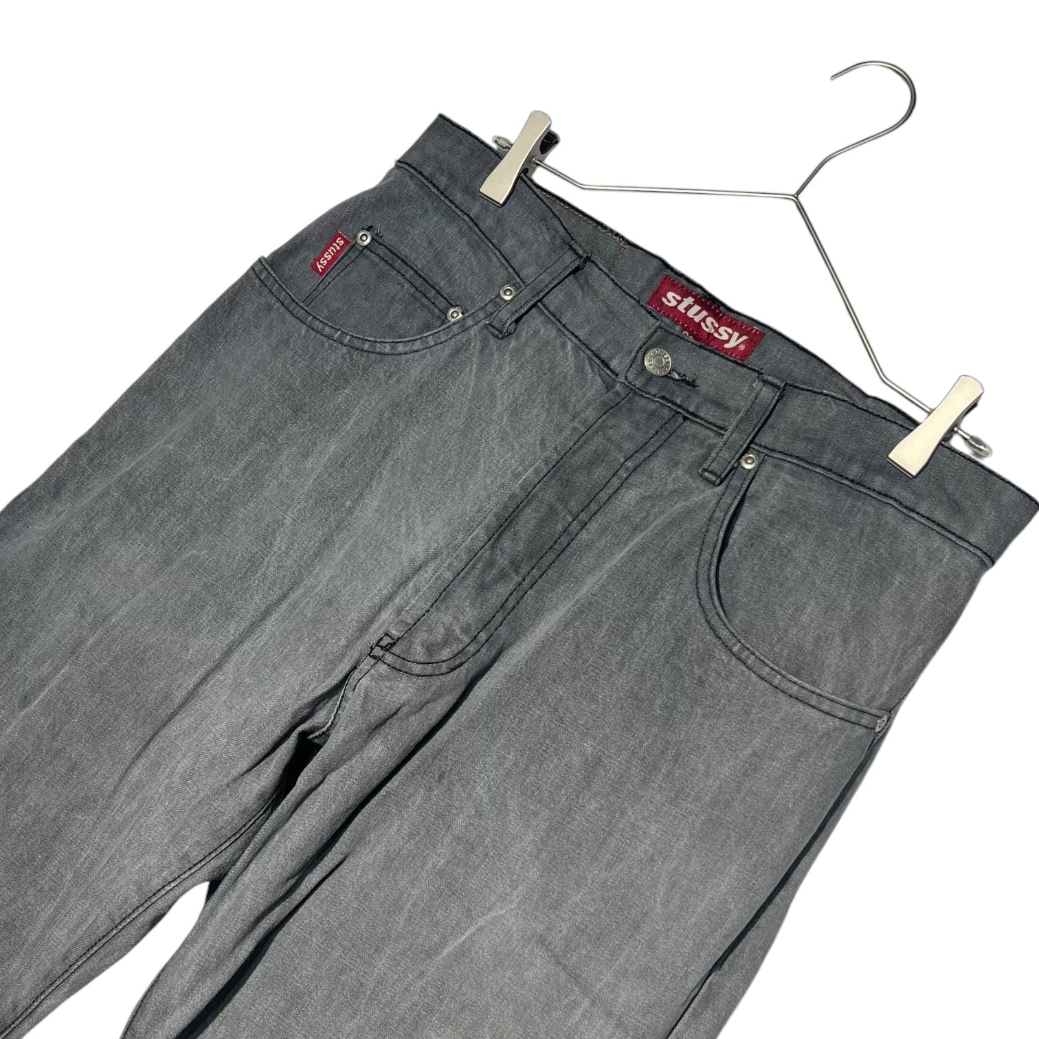 STUSSY(ステューシー) 90's ~ 00's tapered gray denim pants テーパード グレー デニム パンツ 32 グレー USA製