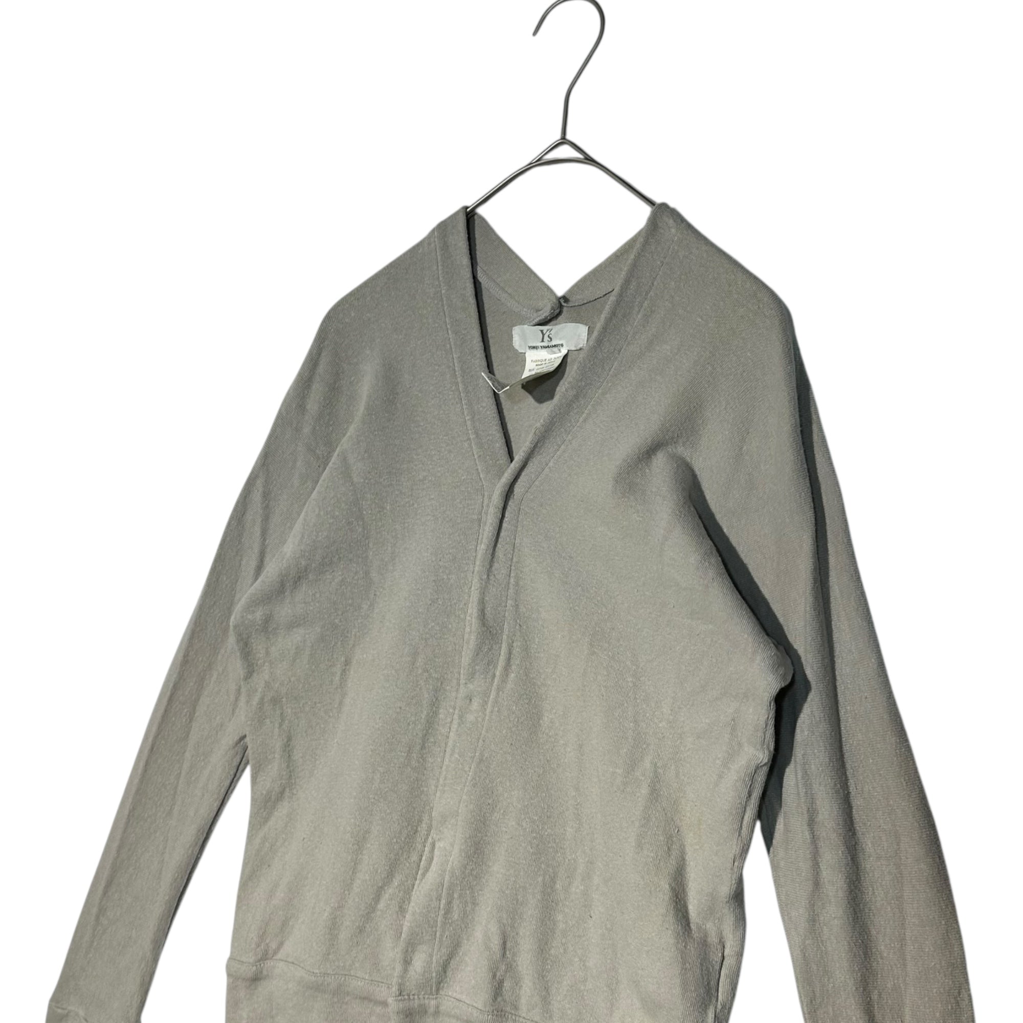 Y's(ワイズ) 01SS Brushed Cotton Poly Stretch Snap Button Cardigan 起毛加工 コットン ポリ ストレッチ スナップ ボタン カーディガン YX-T78-976 3(L程度) ライトグレー