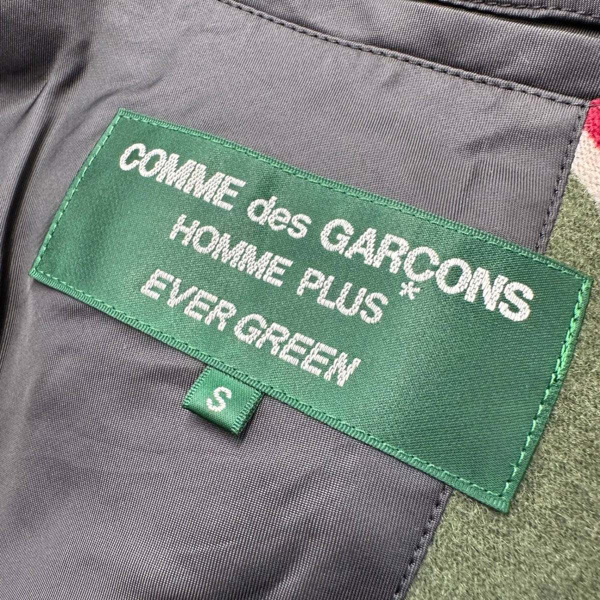 COMME des GARCONS HOMME PLUS EVER GREEN(コムデギャルソンオムプリュスエバーグリーン) 2006AW Diagonal-Striped Wool Tailored Jacket 斜めストライプ ウール テーラード ジャケット PR-J205 S グリーン×ホワイト×レッド AD2006 アーカイブ