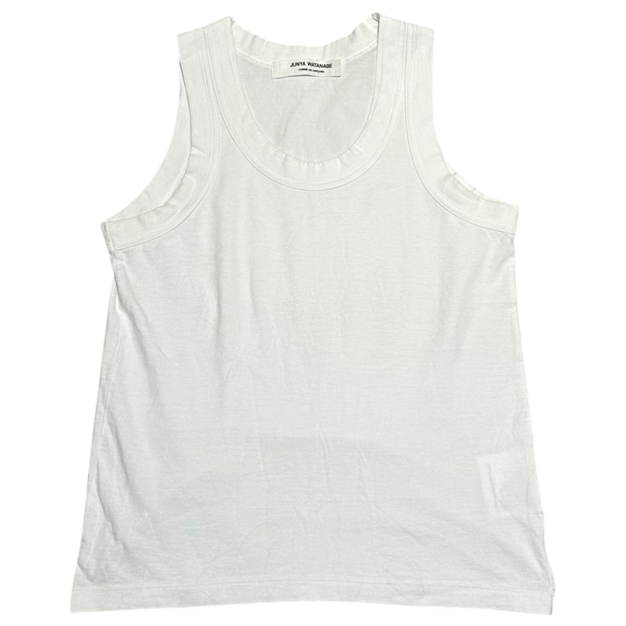 COMME des GARCONS JUNYA WATANABE(コムデギャルソンジュンヤワタナベ) 10SS Cotton Tank Top コットン タンクトップ ホワイト JZ-T002 表記無(M程度) ホワイト AD2009