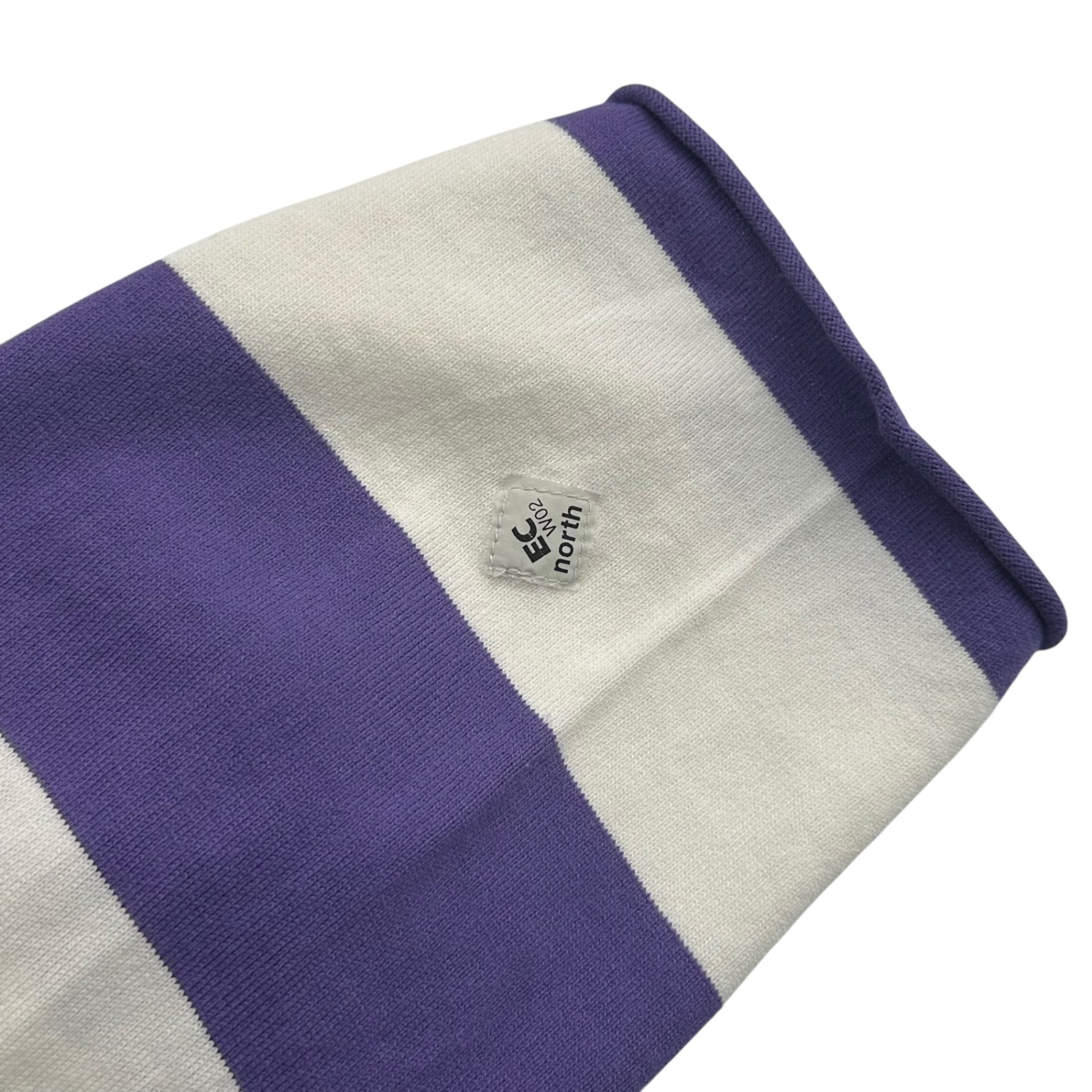 ELECTRIC COTTAGE(エレクトリックコテージ) 2002AW Striped L/S T-shirt ボーダー 長袖 Tシャツ M パープル×ホワイト 00's カットソー
