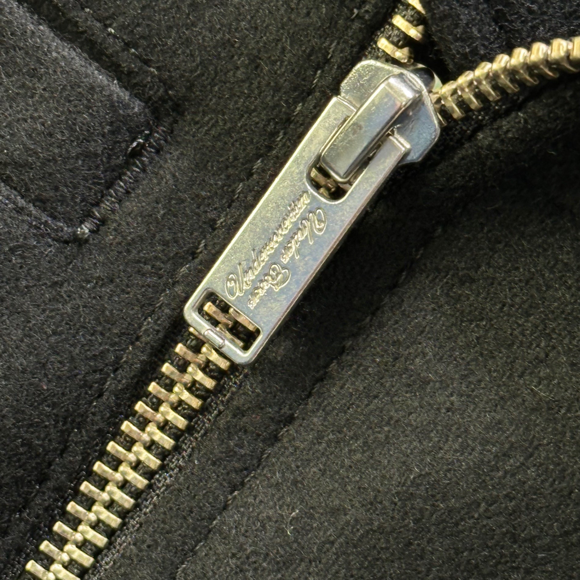 John UNDERCOVER(ジョン アンダーカバー) 15AW Leather-trimmed wool rider's coat レザー 切替 ウール ライダースコート JUP4302 2(M程度) ブラック 参考定価71,500円(税込)