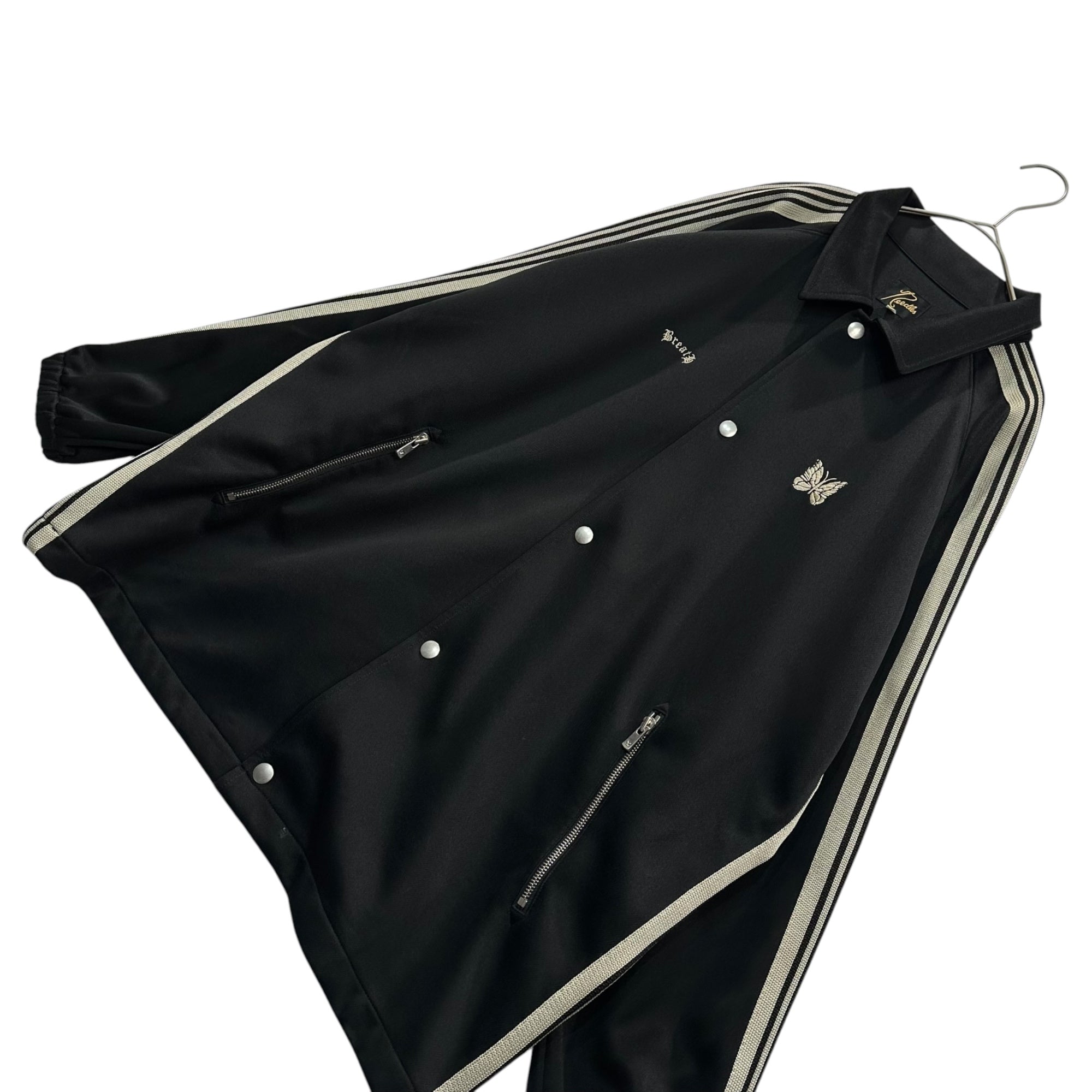 NEEDLES×BREATH(ニードルズ×ブレス) 23AW COACH TRACK JACKET - POLY SMOOTH コーチ トラック ジャケット L ブラック