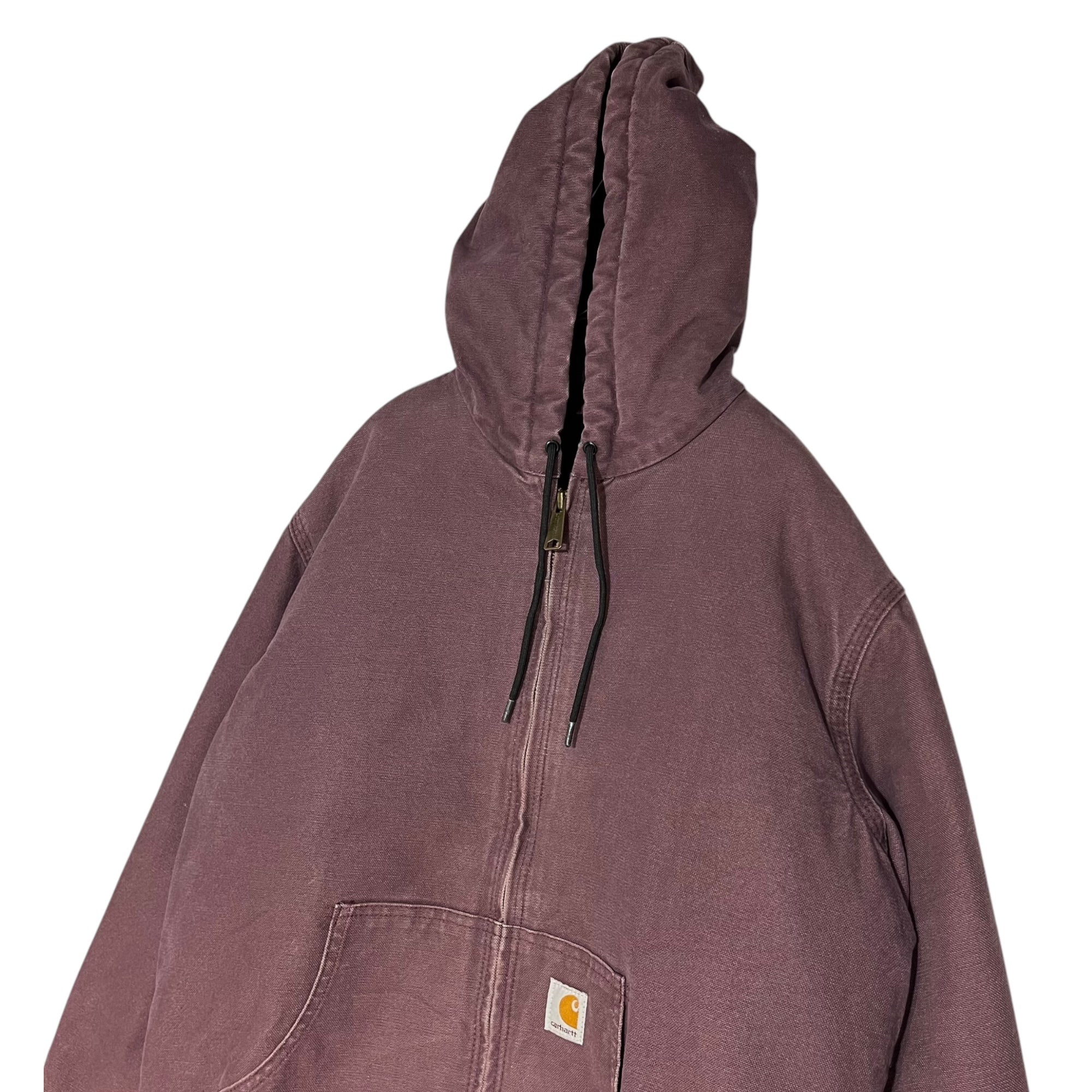 carhartt(カーハート) 00's DUCK ACTIVE JACKET ダック地 アクティブ ジャケット 表記無し(メンズS程度) パープル FOR WOMEN Y2K ショート丈 ヴィンテージ パーヵー