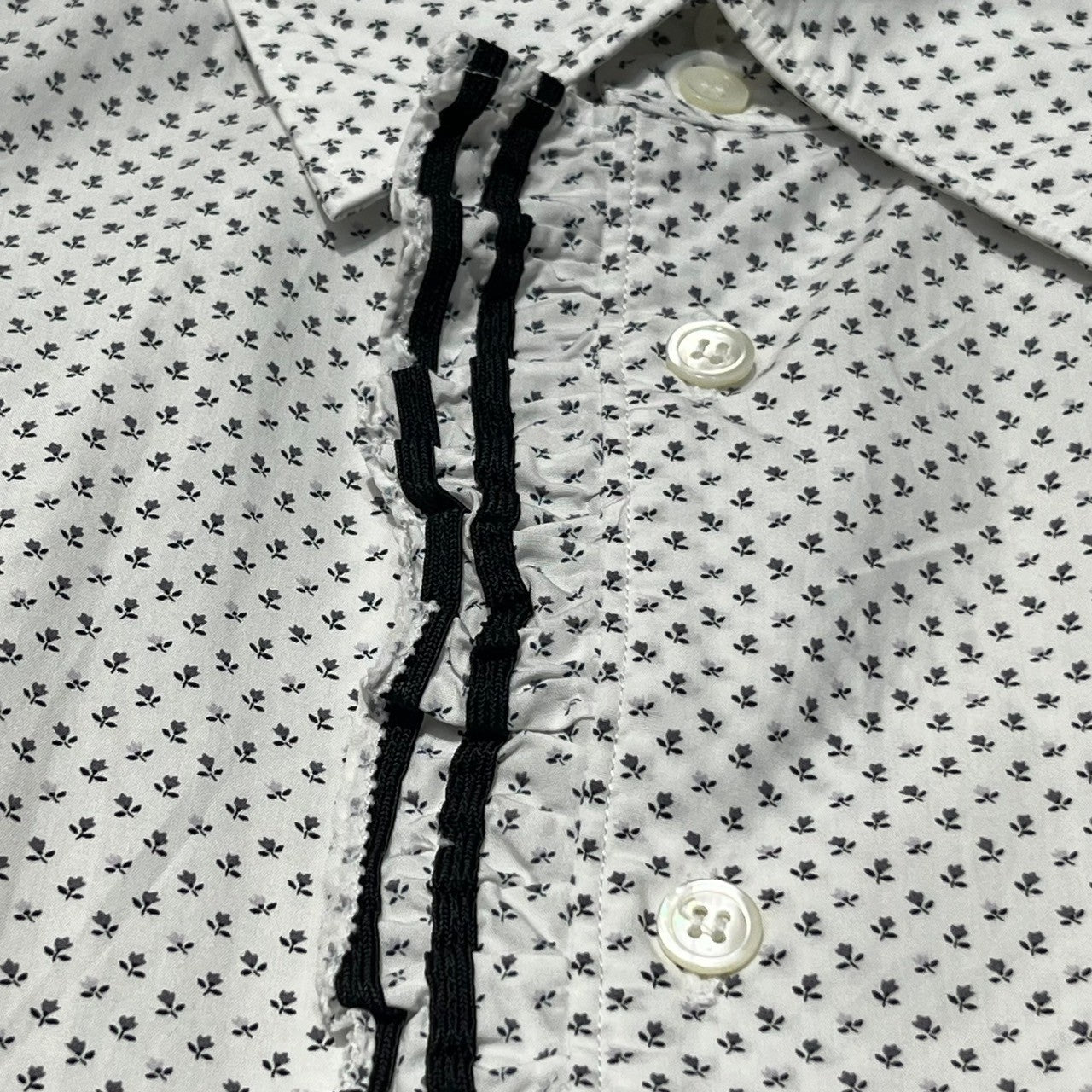 COMME des GARCONS HOMME(コムデギャルソンオム) 03SS striped print shirt ストライププリントシャツ HI-3007 S ホワイト AD2002 田中オム