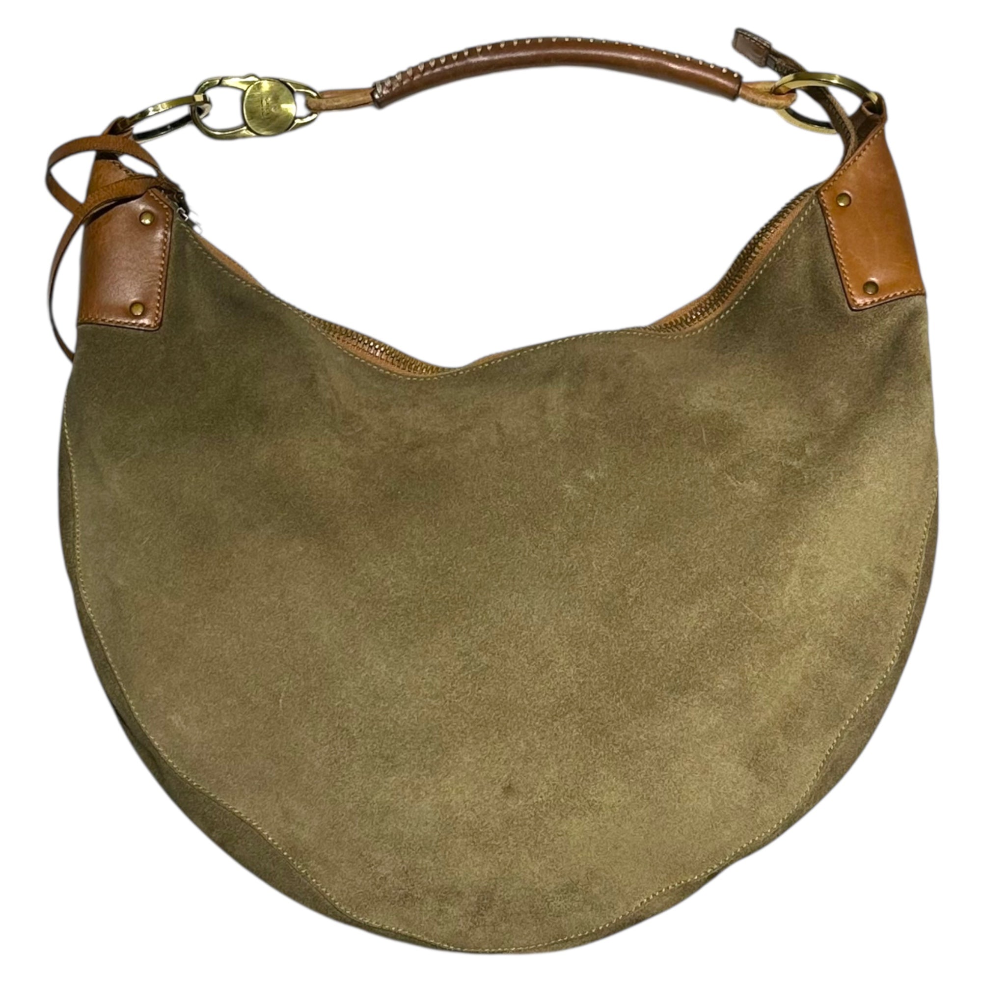GUCCI(グッチ) Suede Leather One-Shoulder Bag スウェード レザー ワンショルダー バッグ 95726・214397 ベージュ×ブラウン OLD オールド
