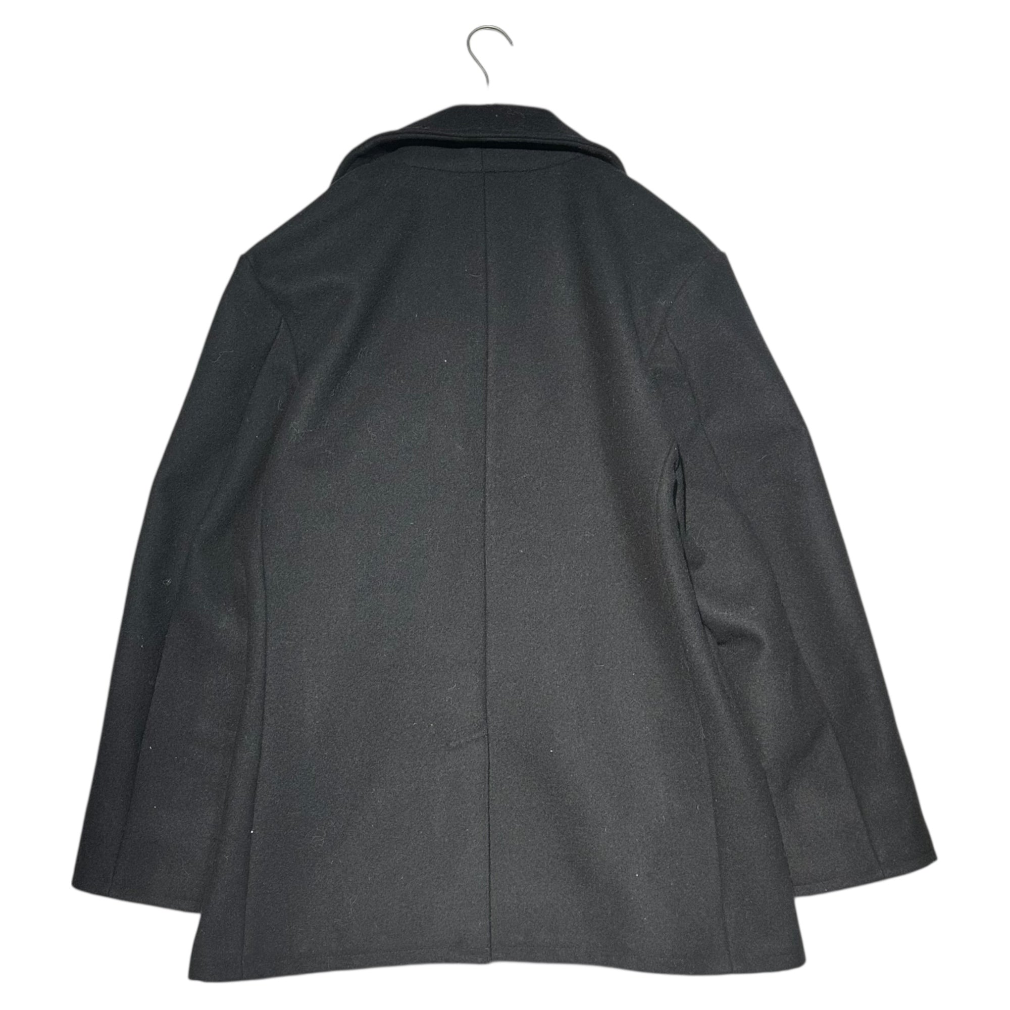 RRL(ダブルアールエル) Inside Eagle Embroidery Melton Peacoat 内側 イーグル 刺繍 メルトン ピーコート XL ブラック Pコート