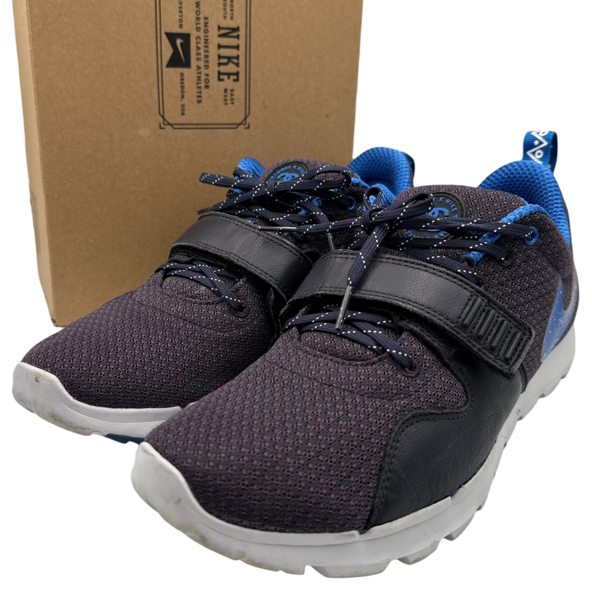 NIKE ACG×STUSSY(ナイキエーシージー×ステューシー) 2013 TRAINERENDOR COLOR "STUSSY" BLUEPRINT/PRZ BK トレーナーエンド 634928-560 27cm パープル×ブルー コラボ
