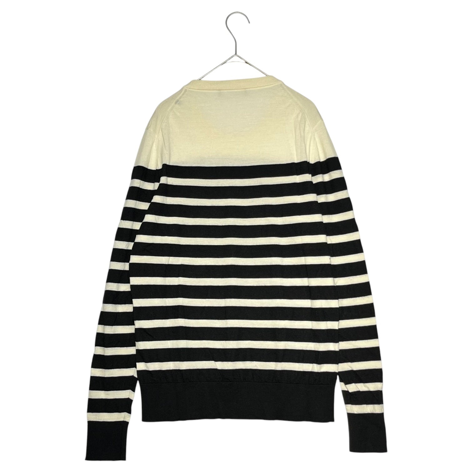 DOLCE&GABBANA(ドルチェ&ガッバーナドルガバ) 16SS 100% cashmere striped knit カシミア100% ボーダー  ニット セーター GN055K/F64AF 46 アイボリー×ブラック