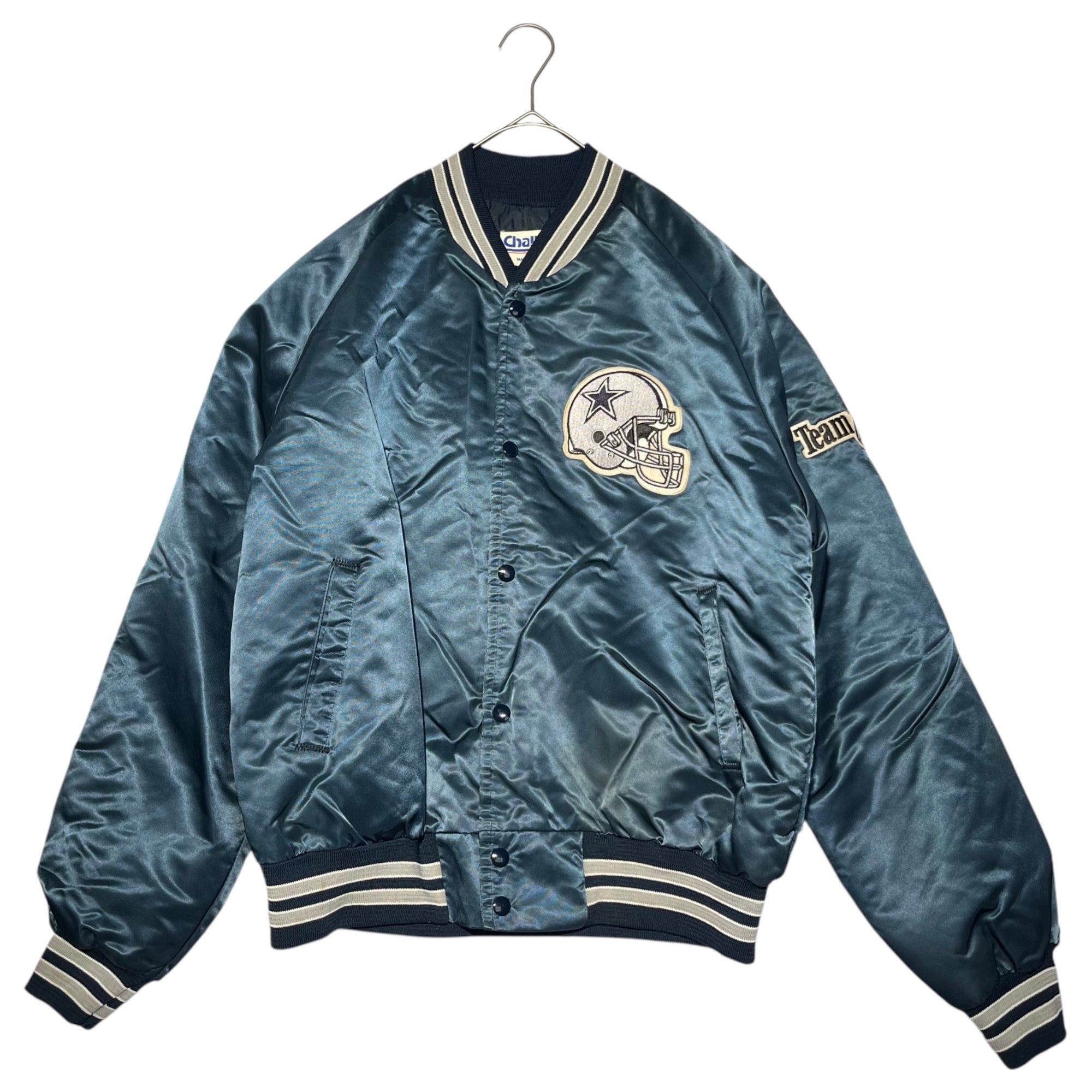 Chalk Line(チョークライン) 90's NFL COWBOYS USA made stadium jacket スタジャン L ネイビー USA製 90年代 スタジアム ジャンパー ジャケット ブルゾン ヴィンテージ 古着