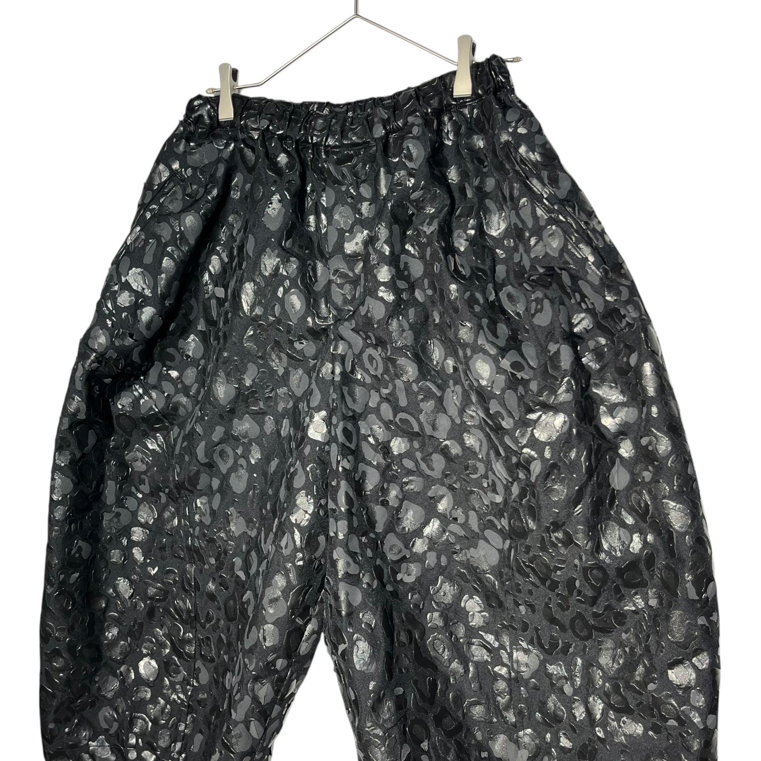 BLACK COMME des GARCONS(ブラックコムデギャルソン) 21SS Wide balloon pants with peeling  vinyl coating ビニールコーティング 剥がれ加工 ワイド バルーン パンツ 1G-P008 S ブラック AD2020