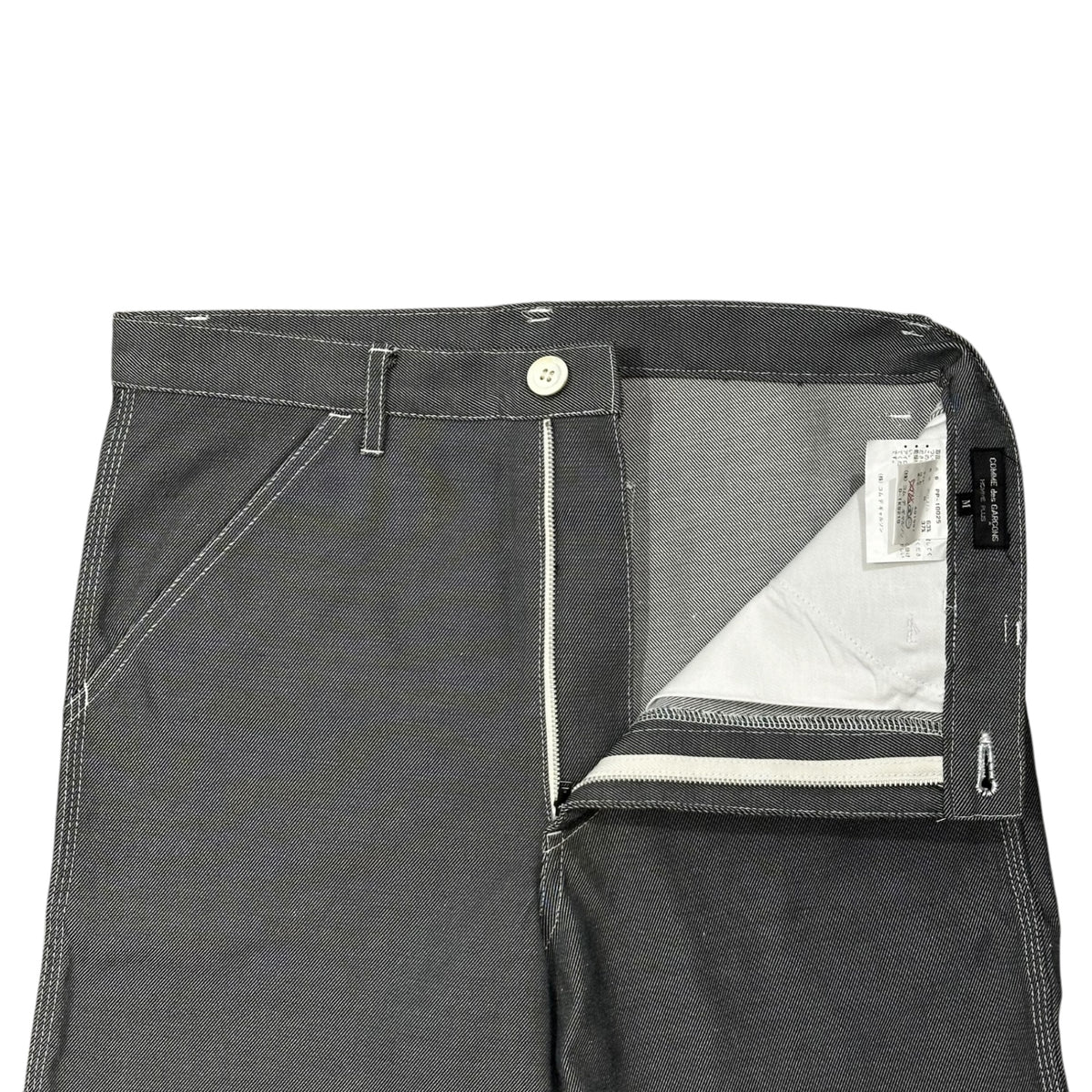 COMME des GARCONS HOMME PLUS(コムデギャルソンオムプリュス) 1998SS High-Density Poly-Cotton Straight Pants 高密度 ポリ コットン ストレート パンツ PP-10025 M グレー AD1997 90s アーカイブ ニューナチュラル期