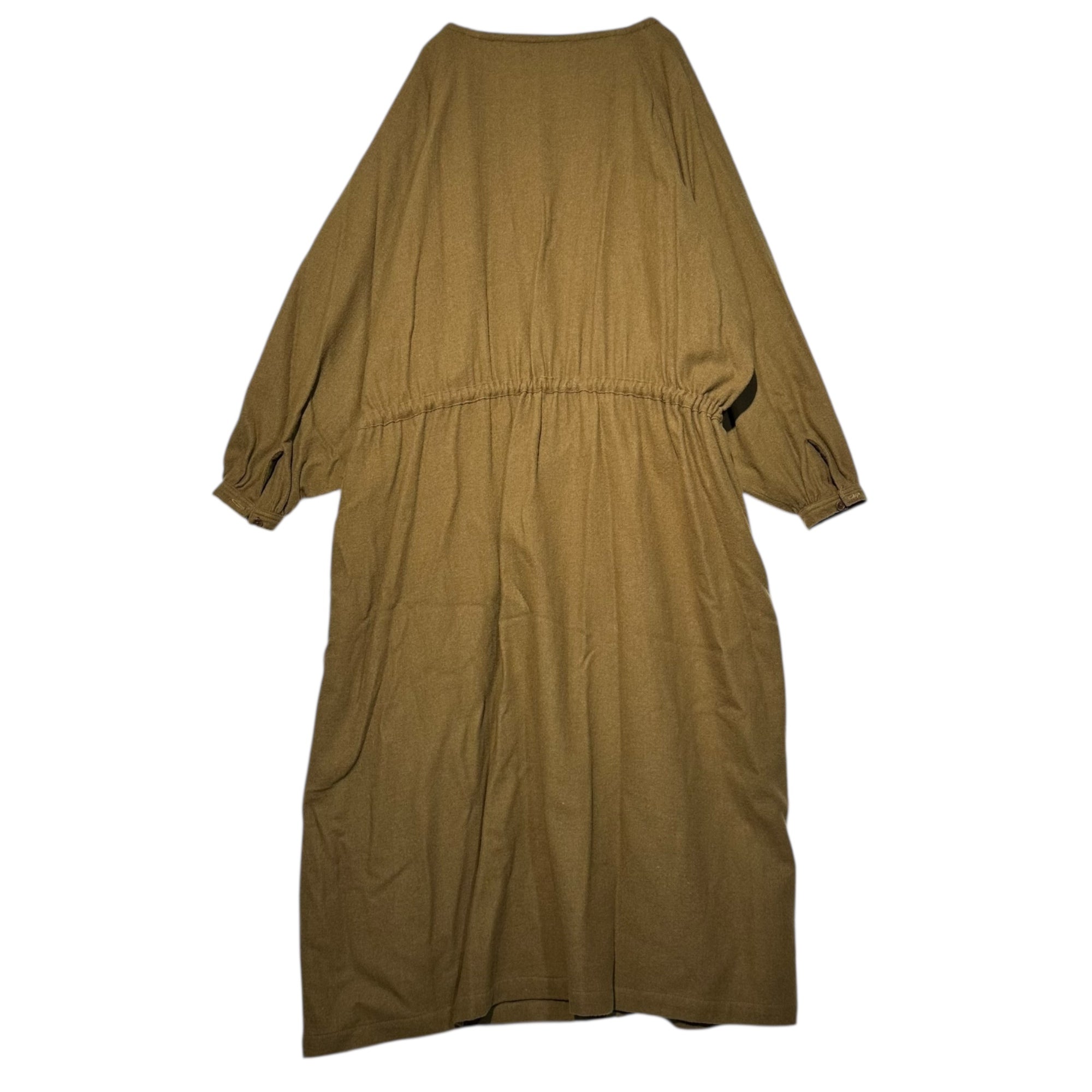 Y's(ワイズ) 70's Vintage Wool Raglan Sleeve Smock Dress 70年代 ヴィンテージ ウール ラグランスリーブ スモック ワンピース 9号(M~L) キャメル 最初期タグ