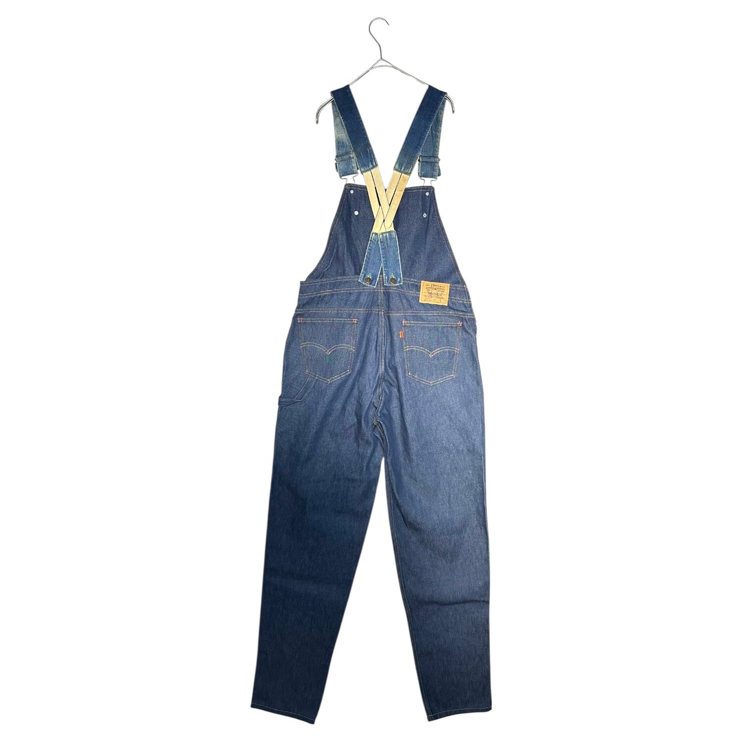 Levi's(リーバイス) 90's USA made Orange Tab Denim overall オレンジタブ デニム オーバーオール 22538-9509 M 38-33 インディゴ 42 TALON USA製 ワイド デッドストック ヴィンテージ 90年代 1995年製