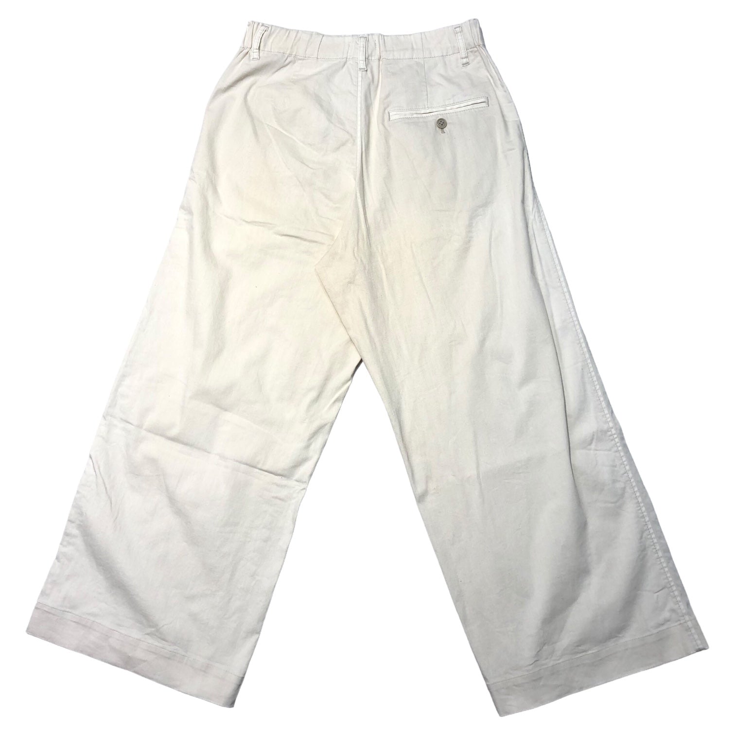 plantation(プランテーション) 18SS cotton wide pants コットン ワイド パンツ PL81FF311 S ホワイト
