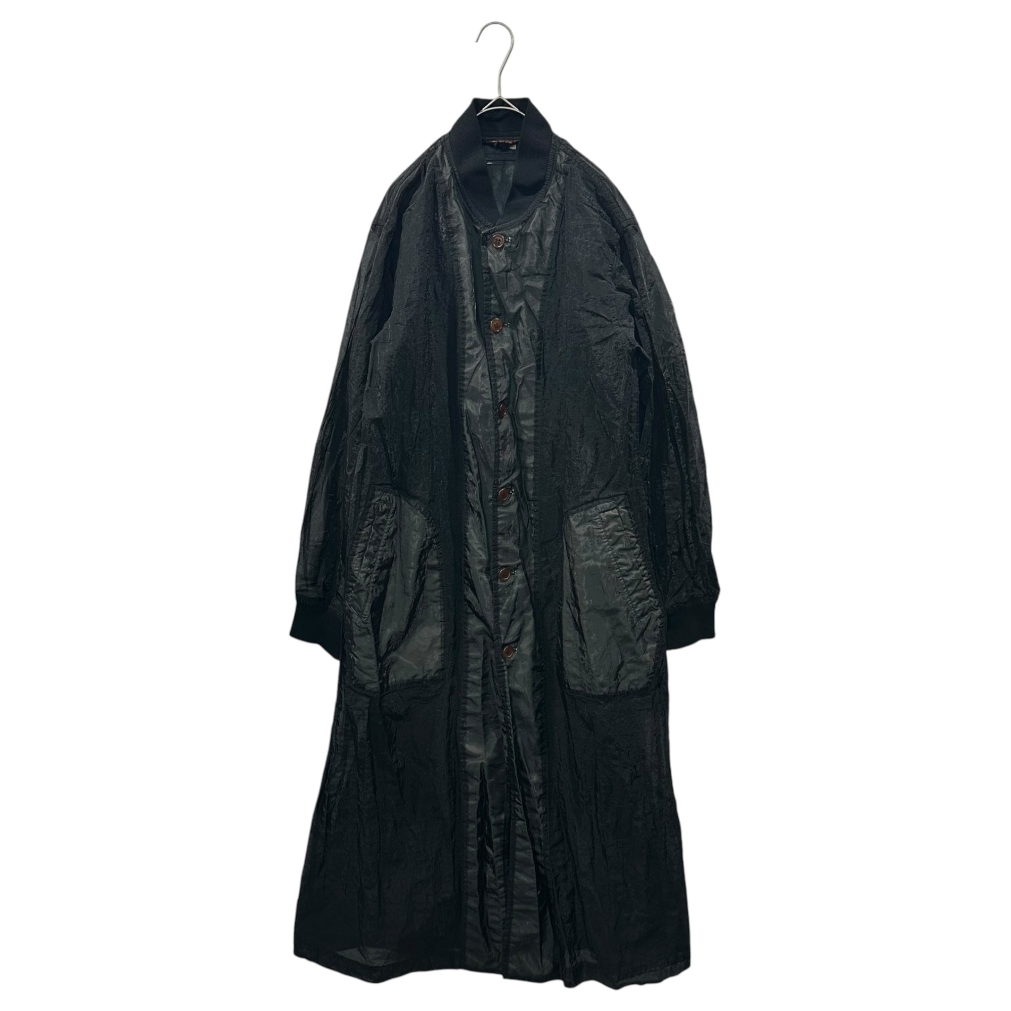 BLACK COMME des GARCONS(ブラックコムデギャルソン) 2020AW See-Through Long Coat シースルー ロング コート 1F-C002 M ブラック AD2020