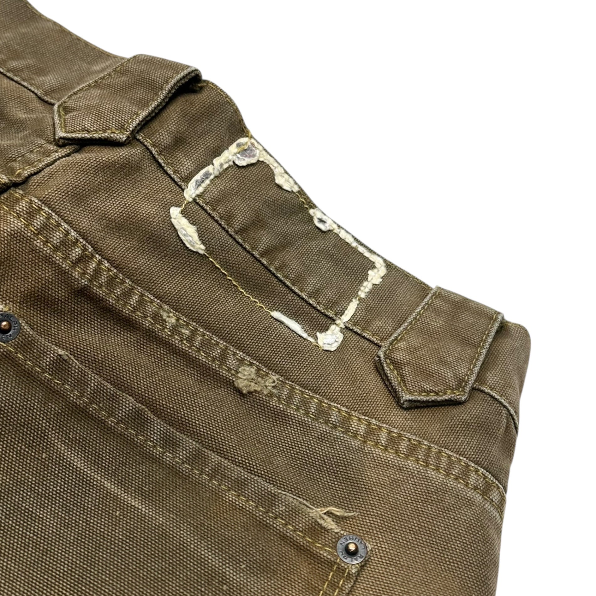 RALPH LAUREN(ラルフローレン) Vintage-Finish Western Stitch Bootcut Pants ヴィンテージ加工 ウエスタン ステッチ ブーツカット パンツ PRRLHM2408 9(M程度) カーキ