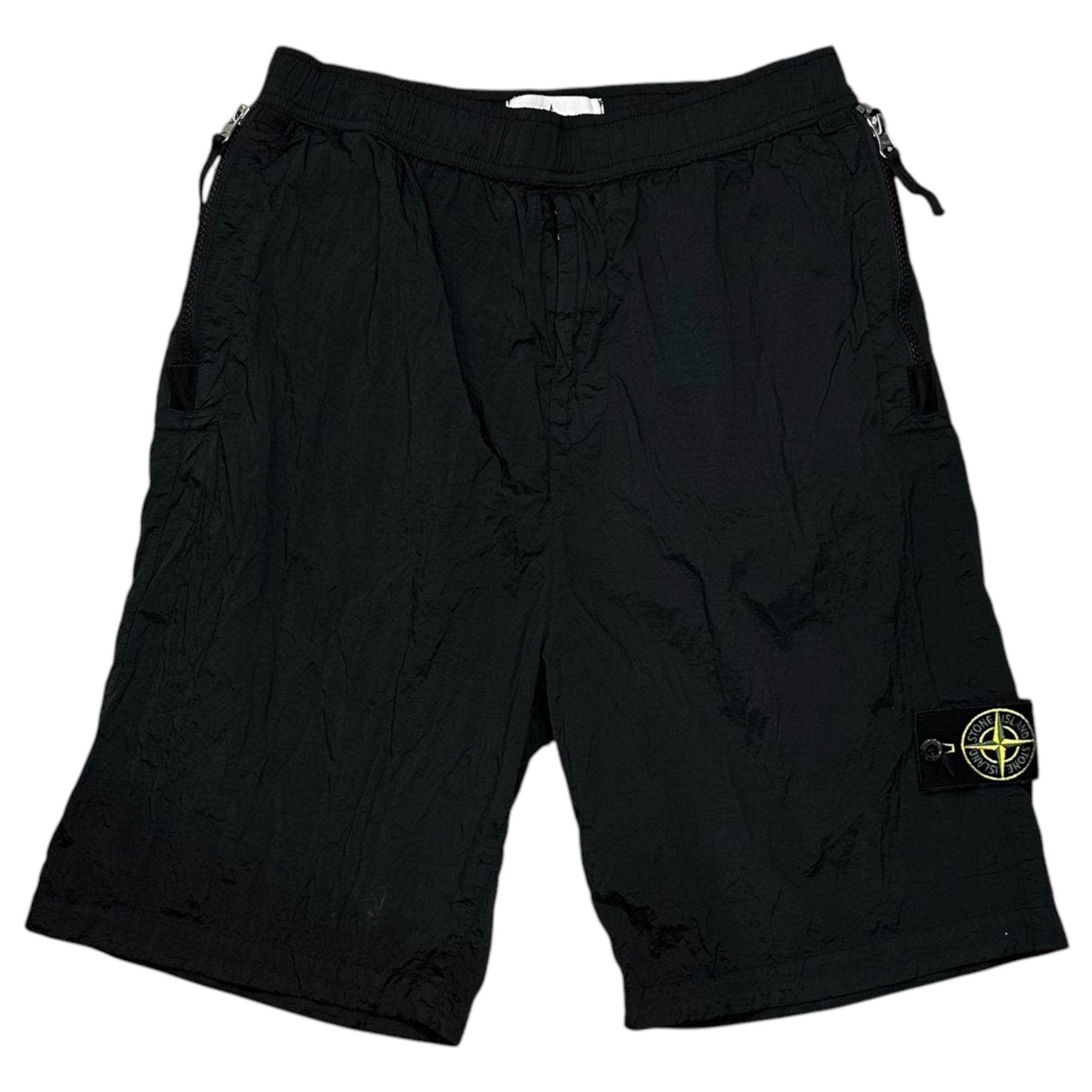 STONE ISLAND(ストーンアイランド) 2023SS NYLON METAL BERMUDA SHORTS ナイロン メタル バミューダ ショーツ 7815L0319 W28 ブラック ショート ハーフ パンツ