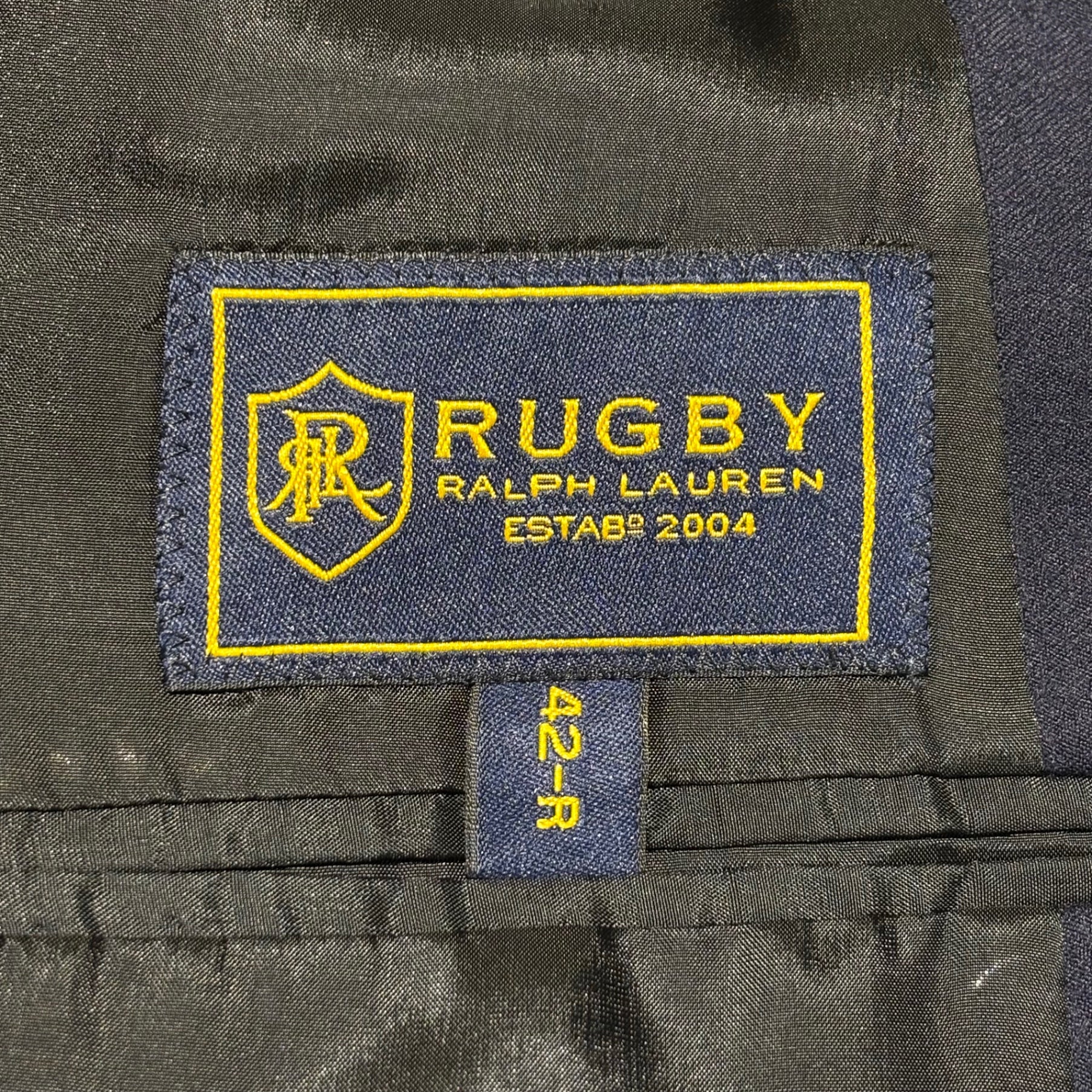 RALPH LAUREN RUGBY(ラルフローレンラグビー) 3B Gold Button Navy Blazer 3B 金ボタン 紺 ブレザー 42-R(L程度) ネイビー 紺ブレ テーラード ジャケット