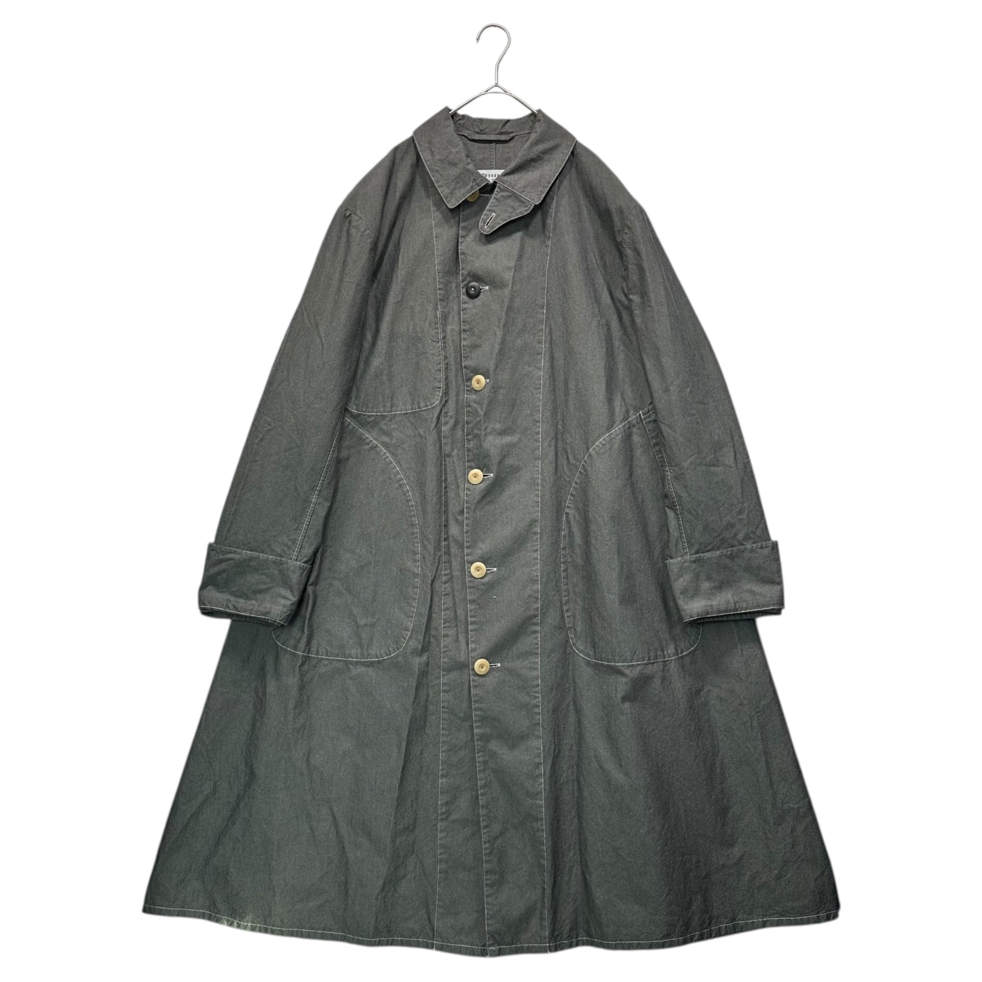 MAISON MARGIELA(メゾンマルジェラ) 25SS Canvas Coat ステンカラー キャンバス ロング コート S50AA0156 42 チャコールグレー