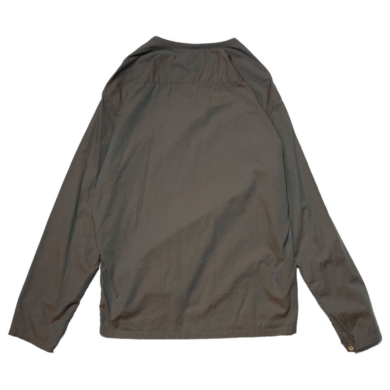 LEMAIRE(ルメール) collarless pullover shirt ノーカラープルオーバーシャツ M 183 TO121 LF276 M カーキ系
