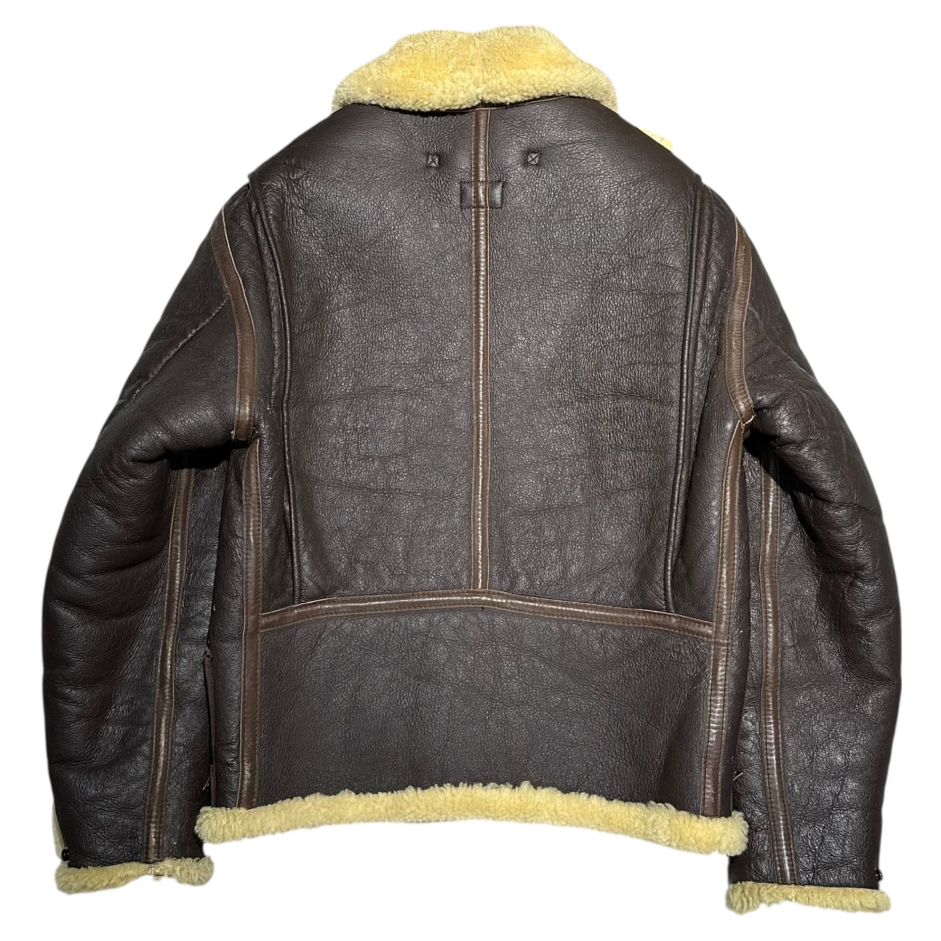 BUZZ RICKSON’S(バズリクソンズ) B-6 FLIGHT JACKET ムートン レザー フライト ジャケット 43-13327-AF 40R(L程度) ブラウン 90's~00's 初期 ARMY AIR FORCES