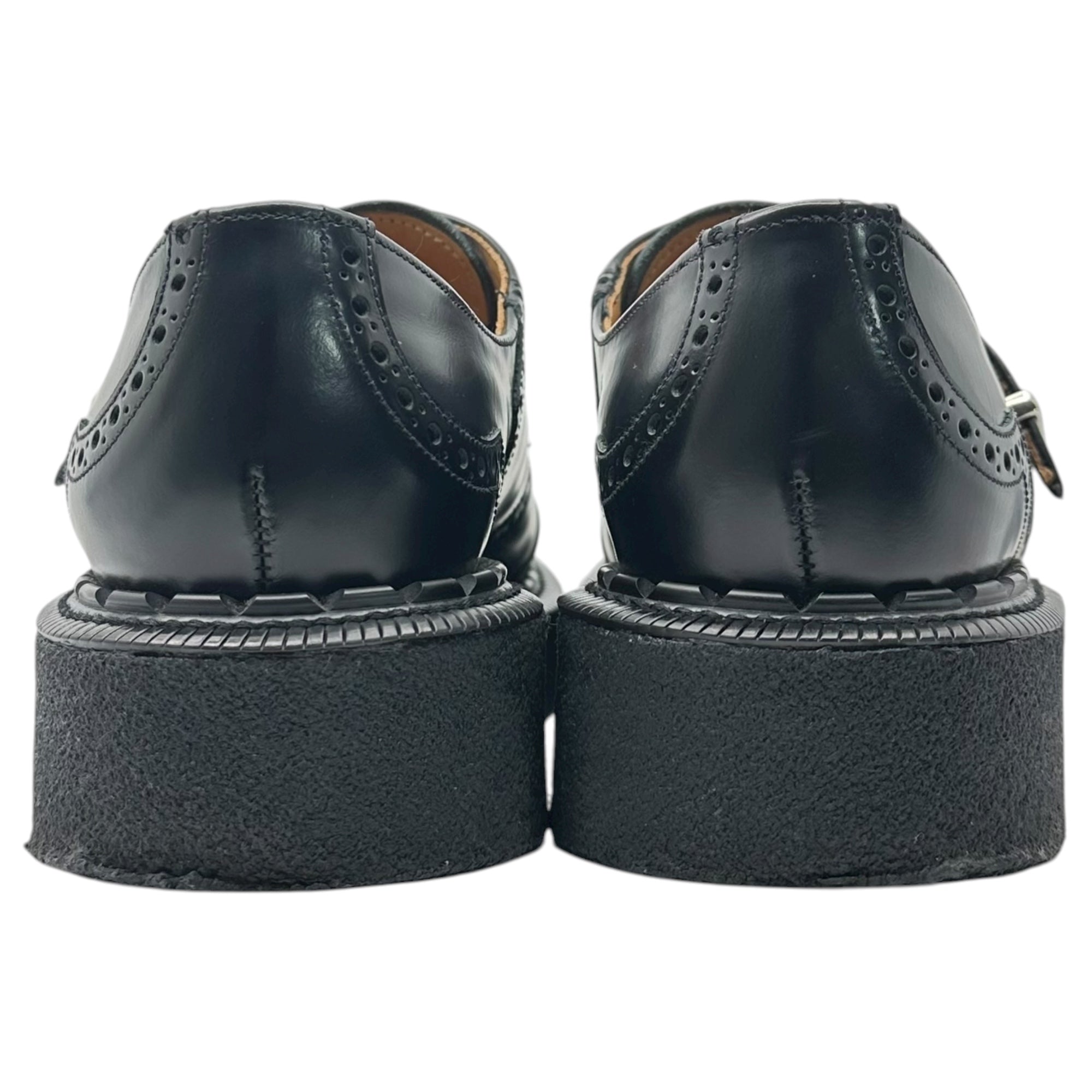 COMME des GARCONS HOMME PLUS × GEORGE COX(コムデギャルソンオムプリュス × ジョージコックス) 24AW Brogue Monk SHOES コムデギャルソンオムプリュス ジョージコックス モンクストラップシューズ ラバーソール 15491 UK9(28.0cm程度) ブラック