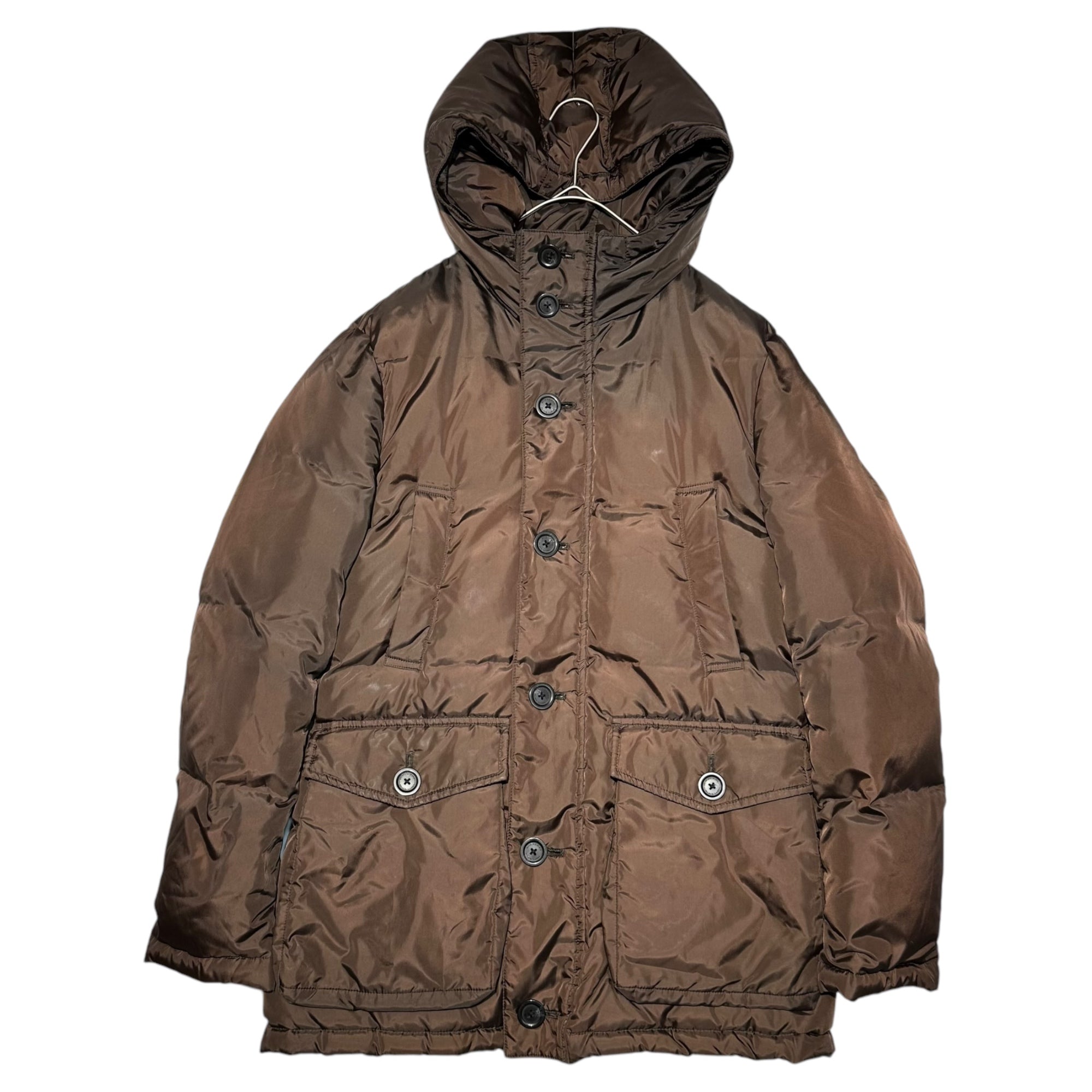 BURBERRY BLACK LABEL(バーバリーブラックレーベル) Check Lining White Goose Down Jacket チェック ライニング ホワイトグース ダウン ジャケット BMP45-339-58 M ブラウン コート