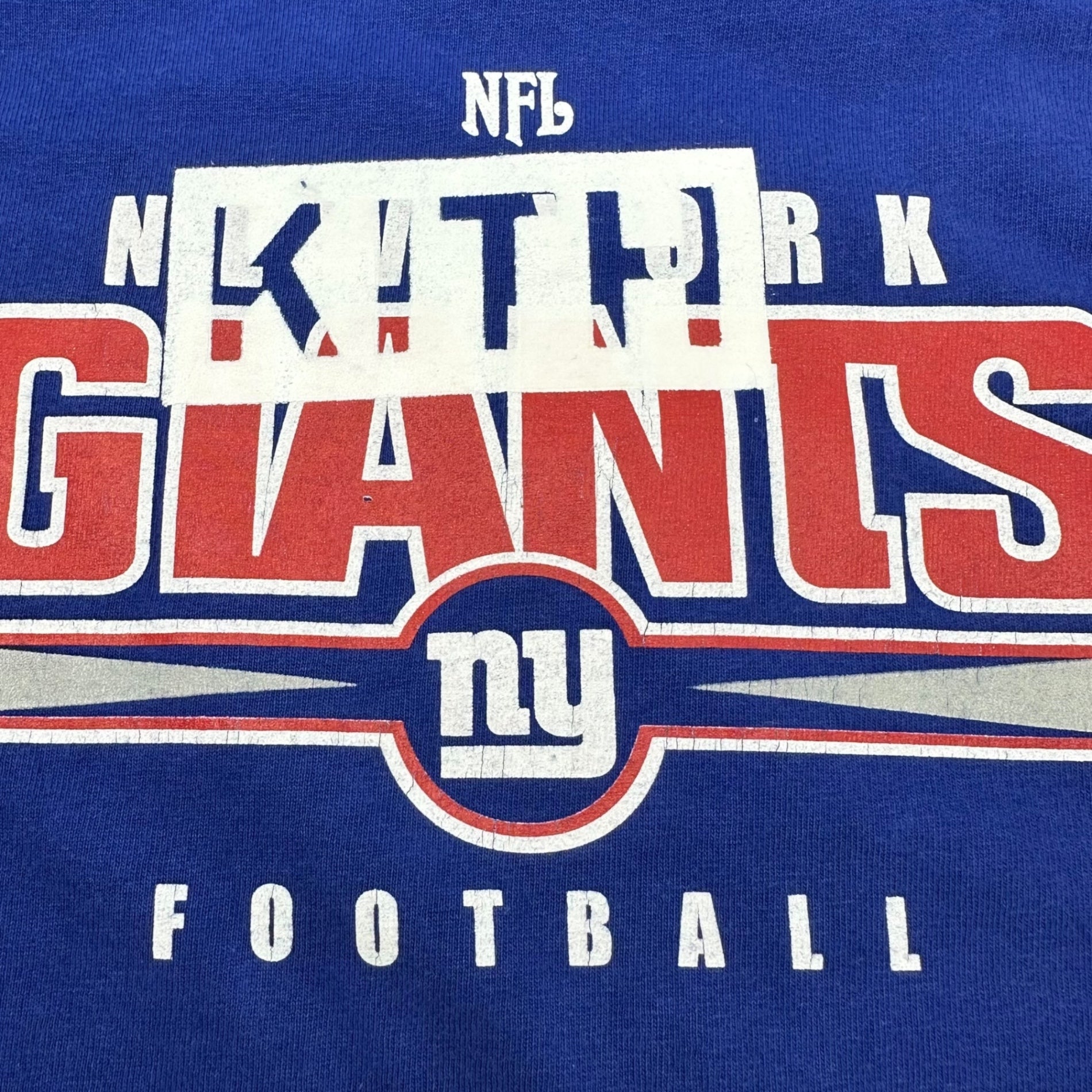 KITH(キス) KITH TOKYO限定 ”New York Giants” LOGO Tee 古着 リメイク ニューローク ジャイアンツ Tシャツ L ブルー