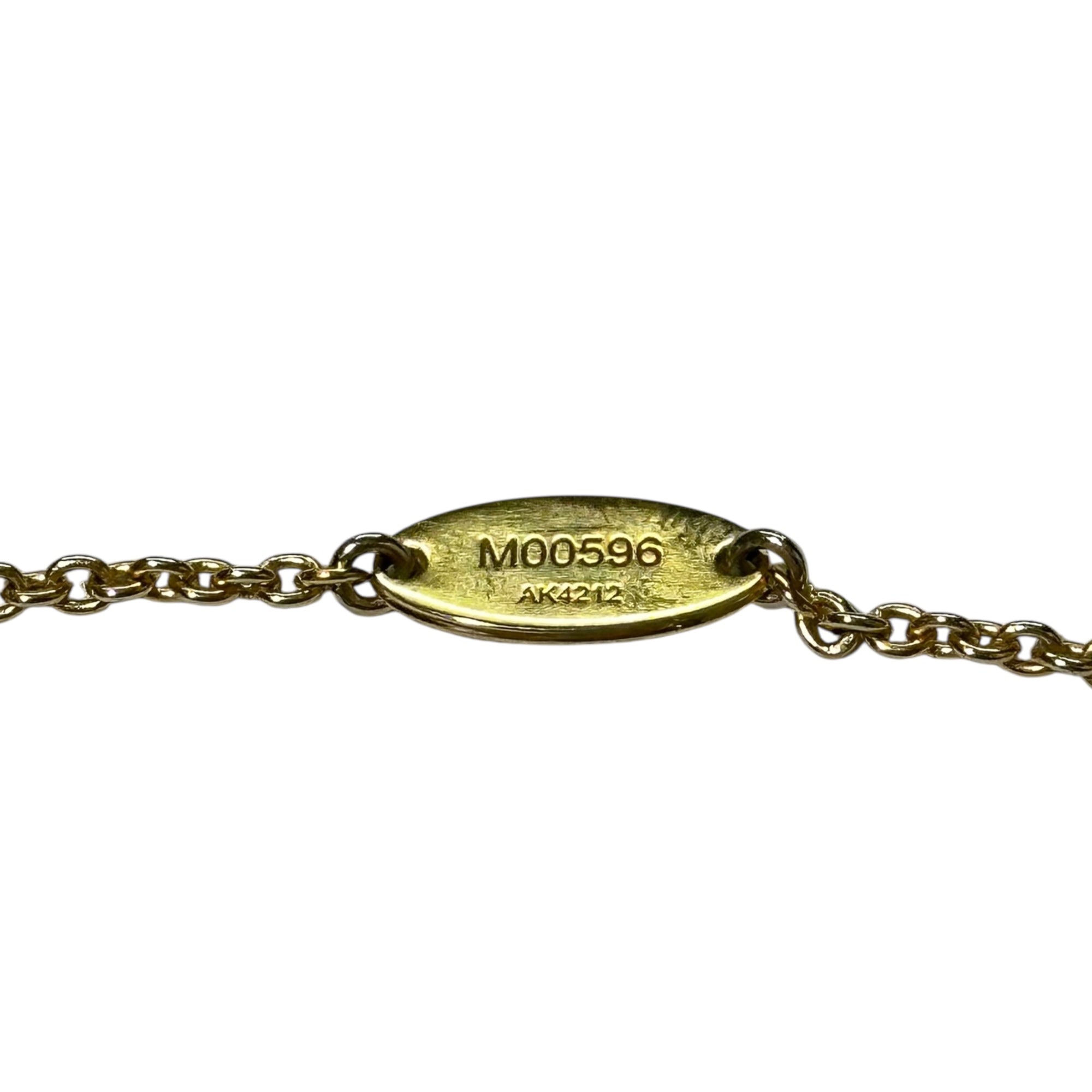 LOUIS VUITTON(ルイヴィトン) LV ICONIC NECKLACE アイコニック ネックレス  M00596 ゴールド AK4212 ライトストーン ロゴ