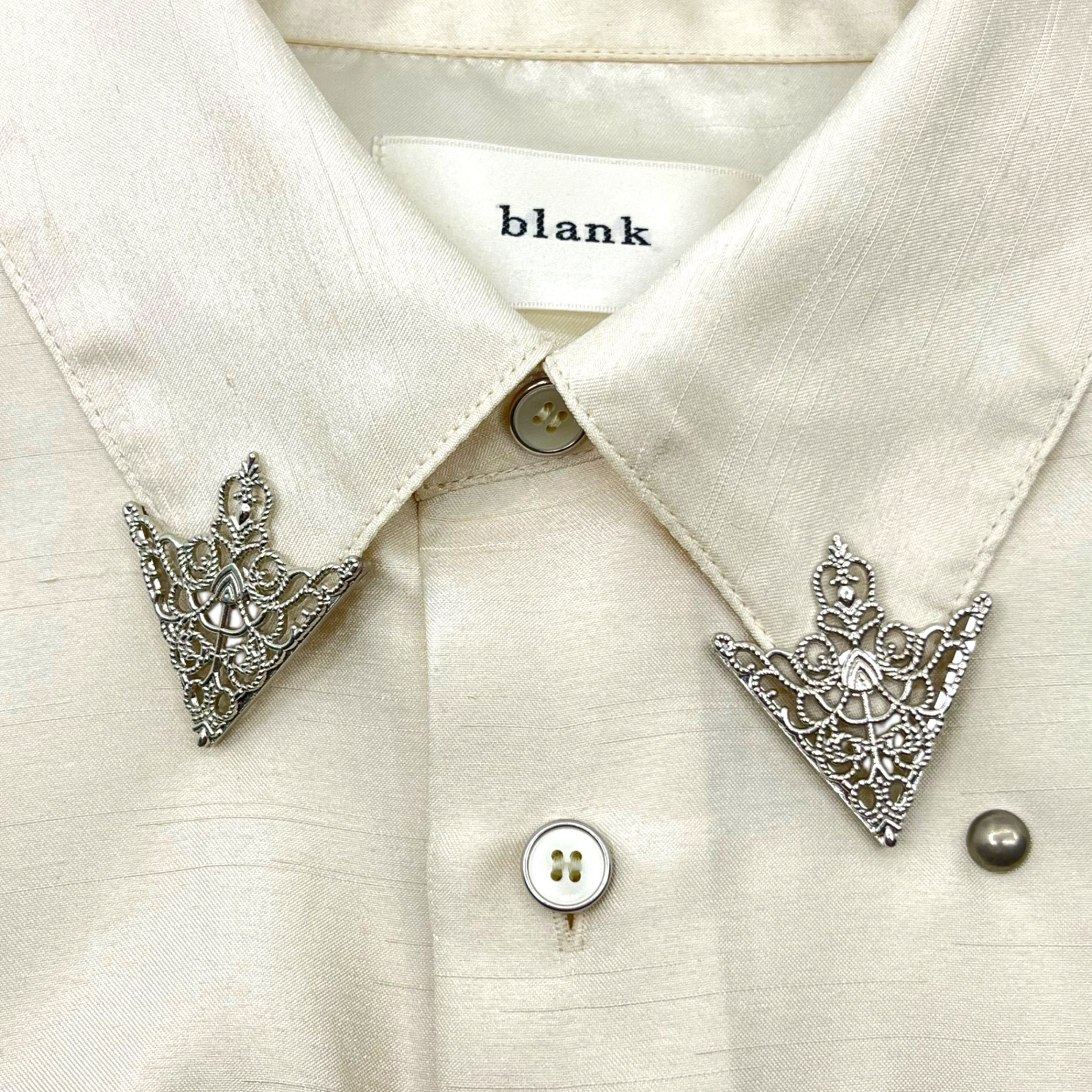 BLANK(ブランク) RAIN STUDS SHIRT スタッズ ウエスタン シャツ 023001002004001002 1 ホワイト