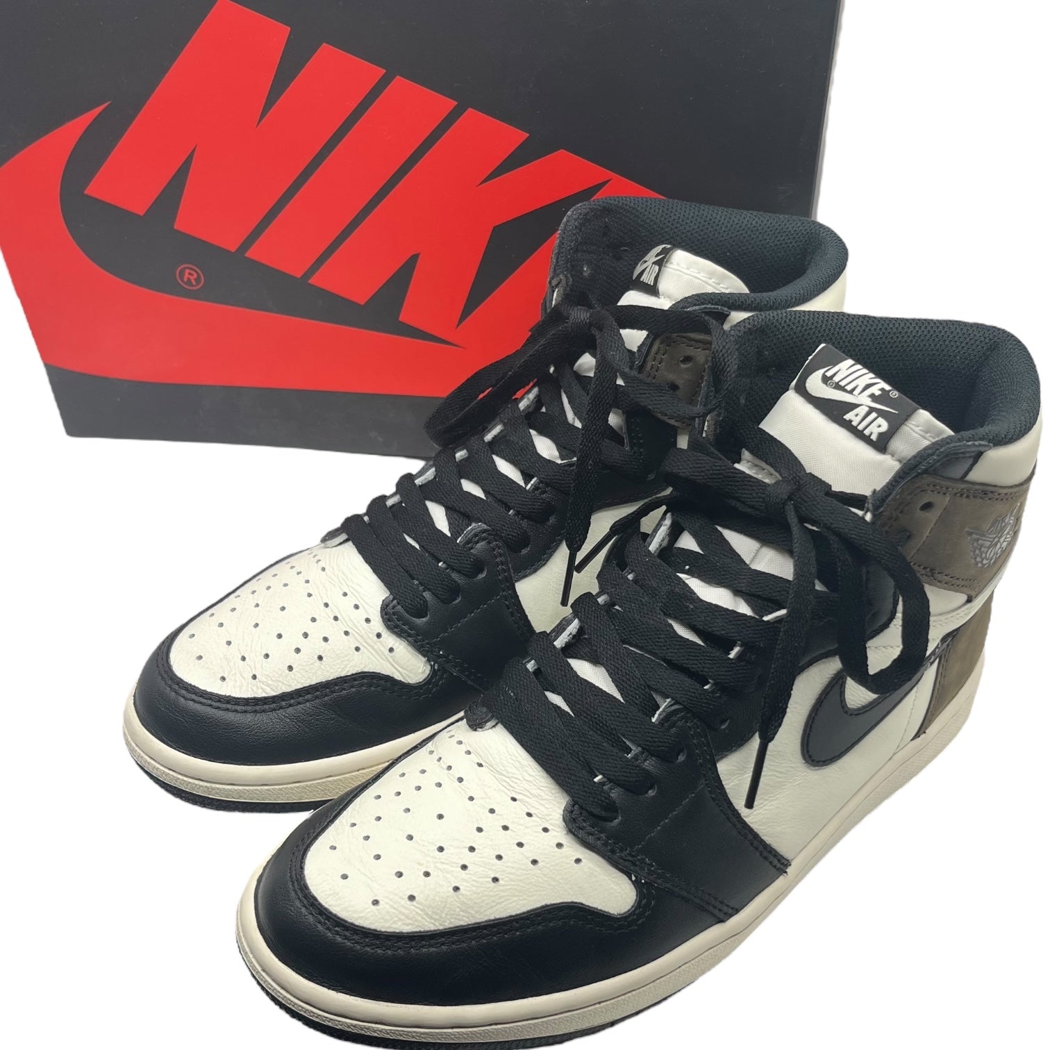 NIKE(ナイキ) Nike Air Jordan 1 High OG "Sail/Dark Mocha/Black" エアジョーダン 1 ハイ 555088-105 27.5cm ブラック×ブラウン モカ ハイカット スニーカー