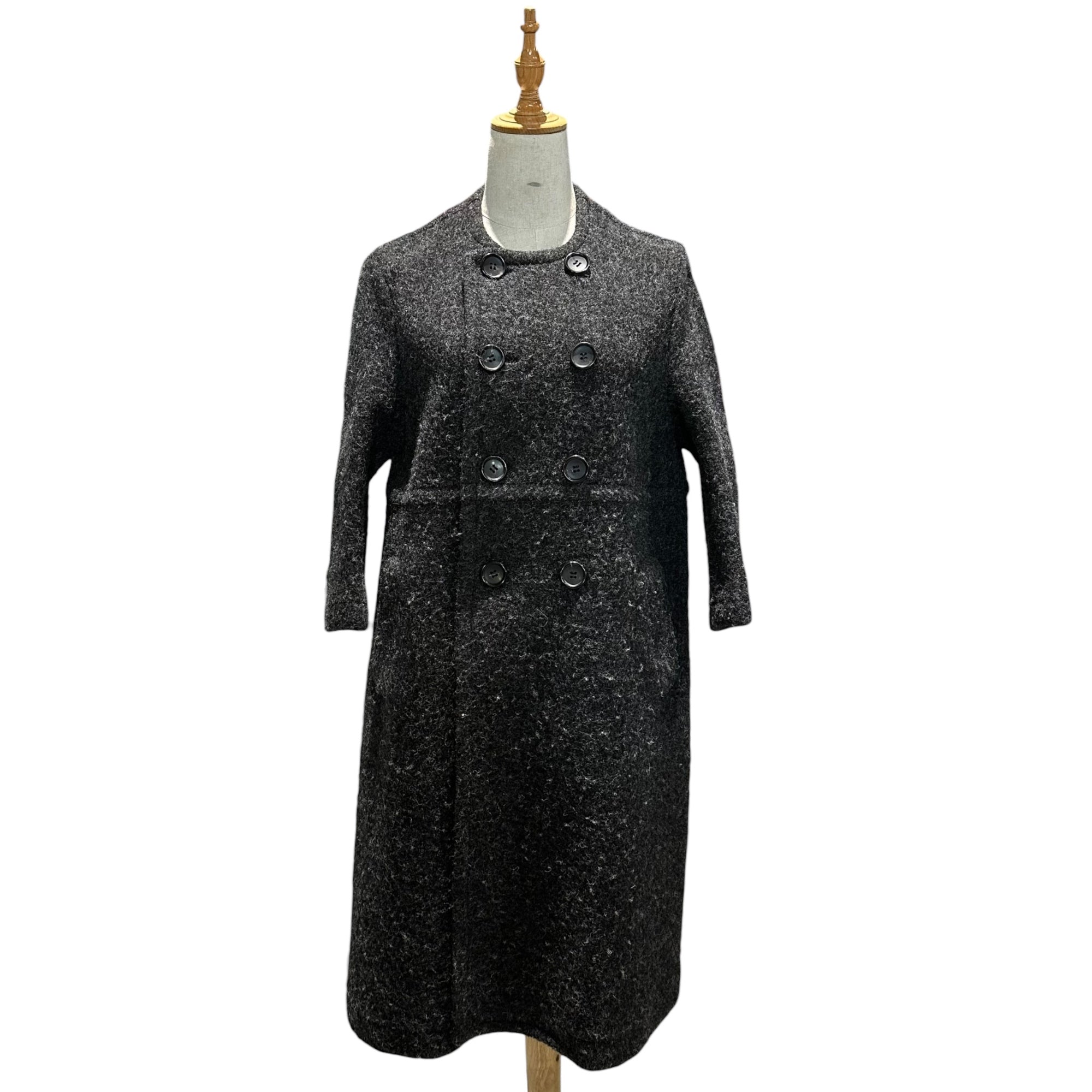 tricot COMME des GARCONS(トリココムデギャルソン) 14AW Brushed Wool Collarless Coat 起毛 ウール ノーカラー コート TN-C011 M グレー AD2014