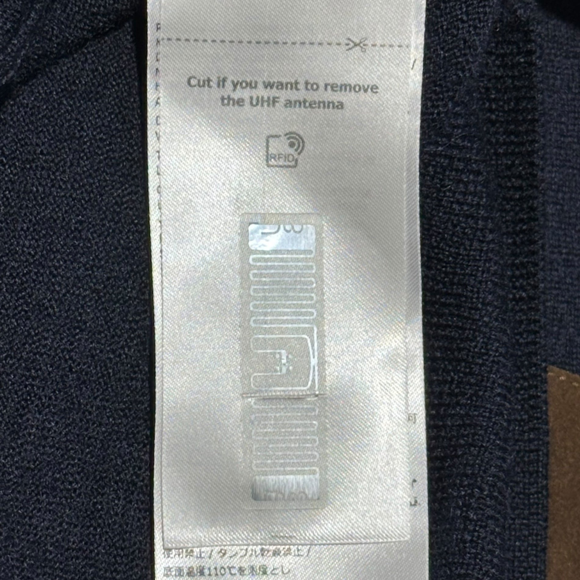 MAISON MARGIELA(メゾンマルジェラ) 25SS ELBOW PATCH WOOL SWEATER エルボー パッチ ウール セーター ニット  S50HL0041 M ネイビー×ブラウン