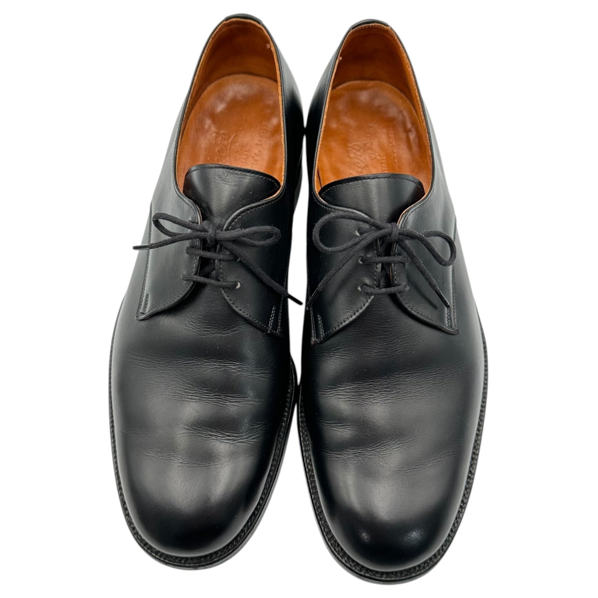 Tricker's(トリッカーズ) 70's Vintage Derby Shoes ヴィンテージ プレーントゥ 3ホール ダービー シューズ 9598 7 1/2(26.0cm~26.5cm程度) ブラック 70年代 革靴 レザー
