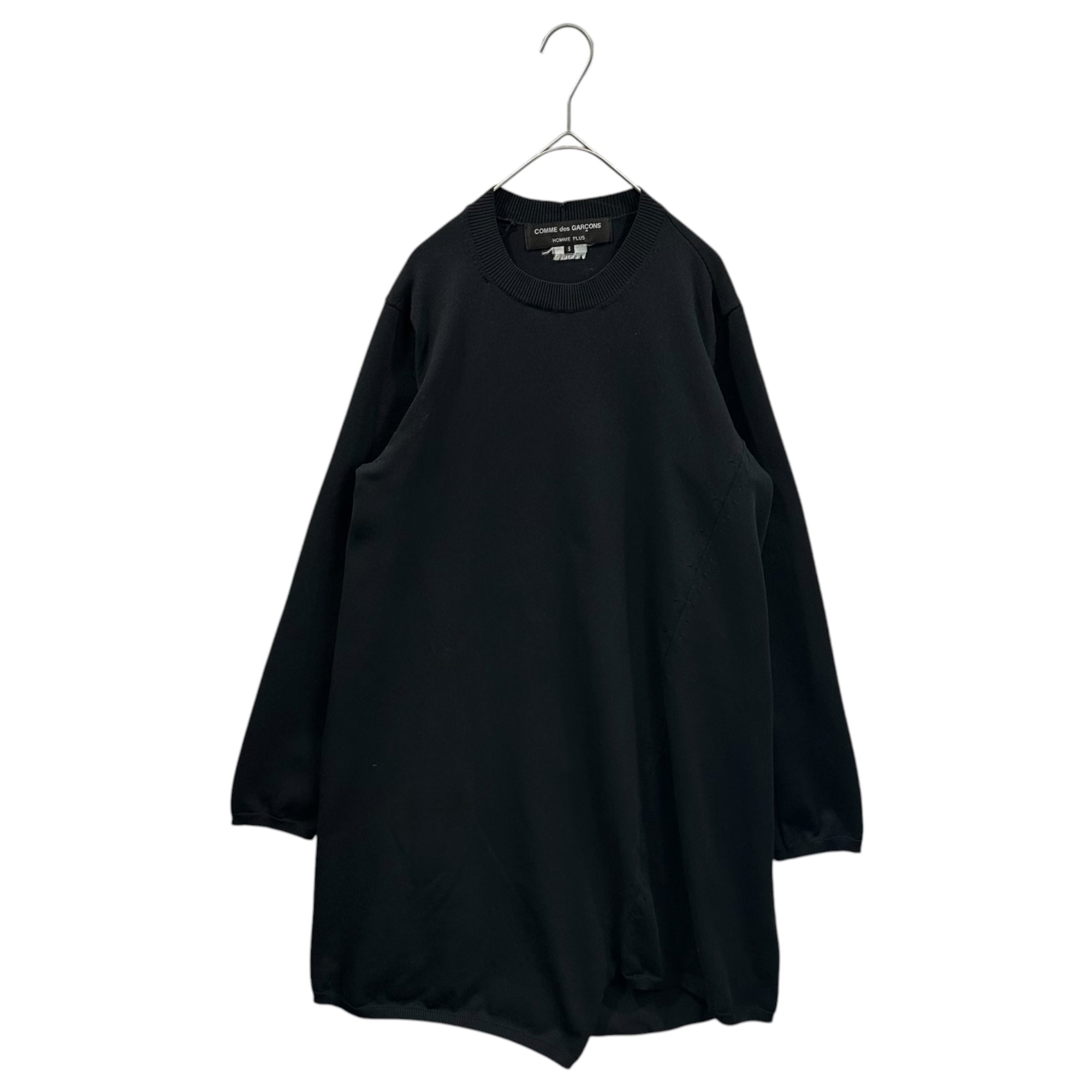 【極美品】コムデギャルソンオムプリュス ロングT 裁断 変形 黒 L 23AW COMME des GARCONS