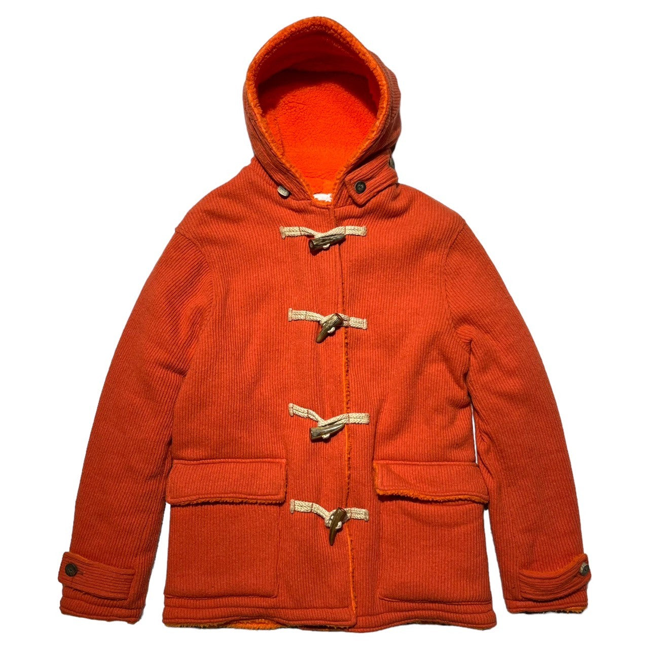 GOODENOUGH(グッドイナフ) 00's vintage luxury orange color duffel coat ラグジュアリーオレンジカラー  ダッフルコート 藤原ヒロシ エルメスオマージュアイテム 表記なし(FREE) オレンジ